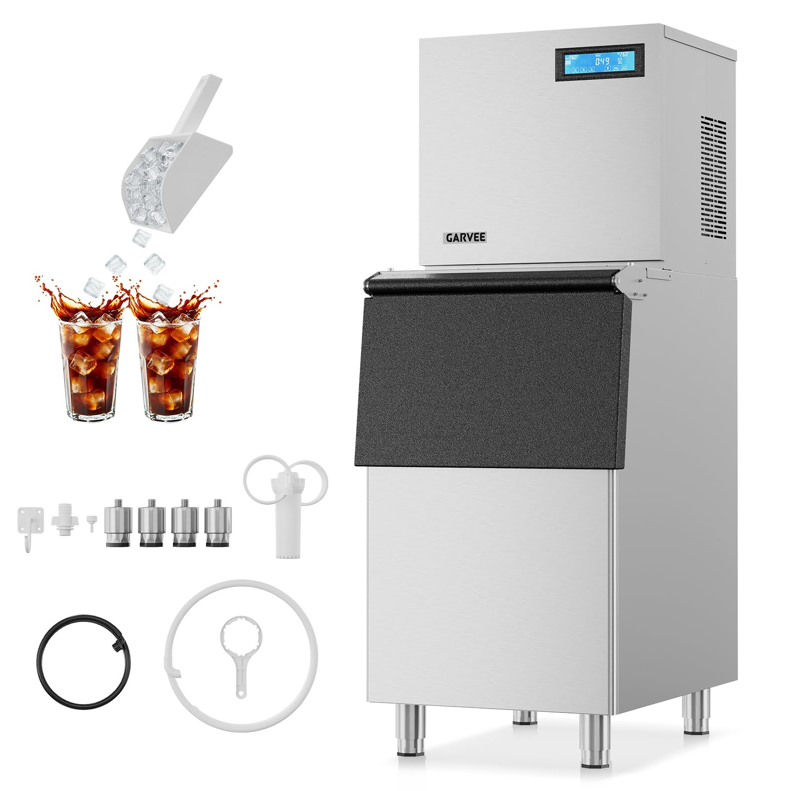 DEXSO 750Lbs 24H Split System Stainless Steel Ice Maker #JANE-H9T5P1L7