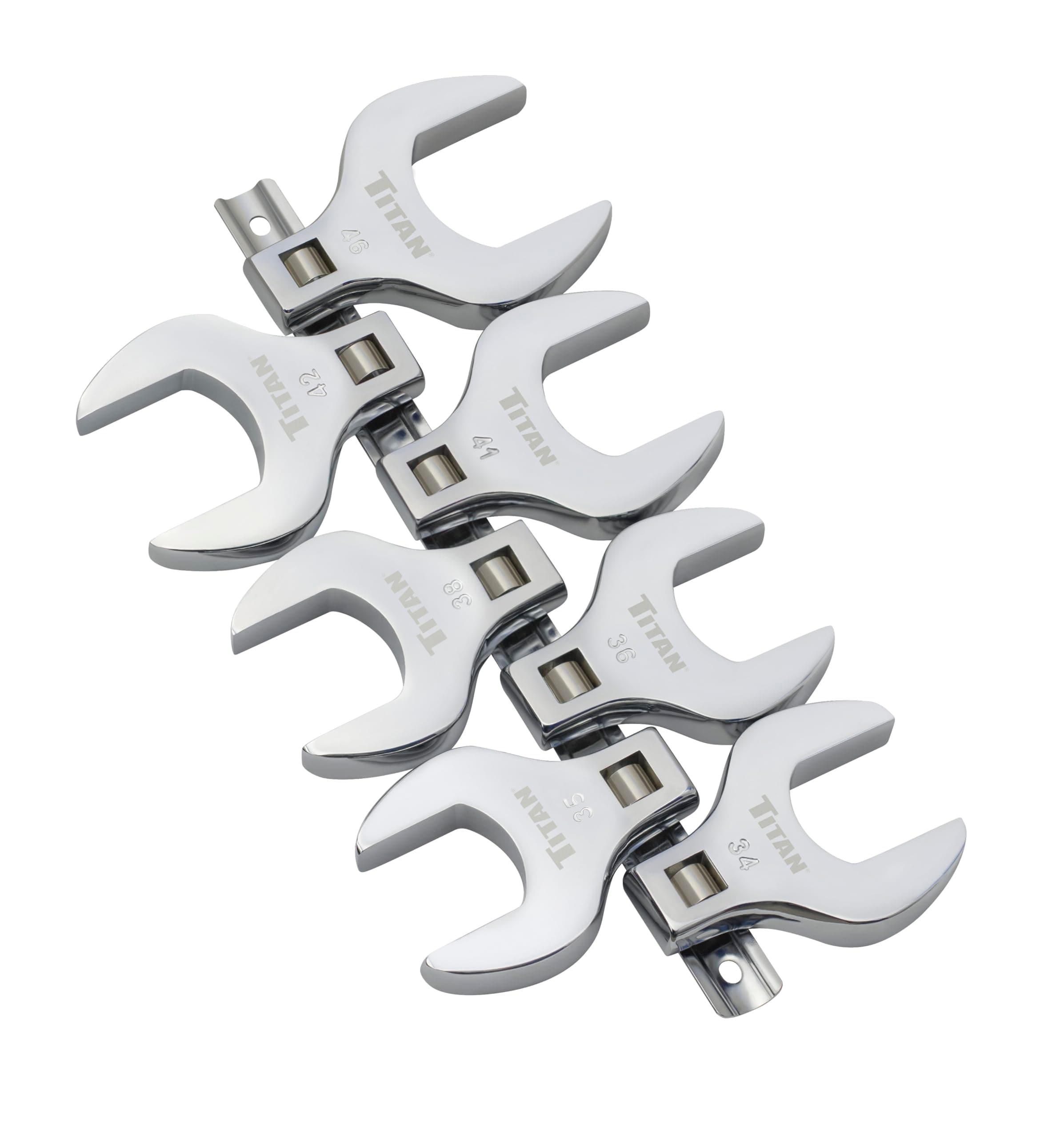 Titan  7 pc. 1/2 in. Drive Metric Jumbo Crowfoot Wrench Set