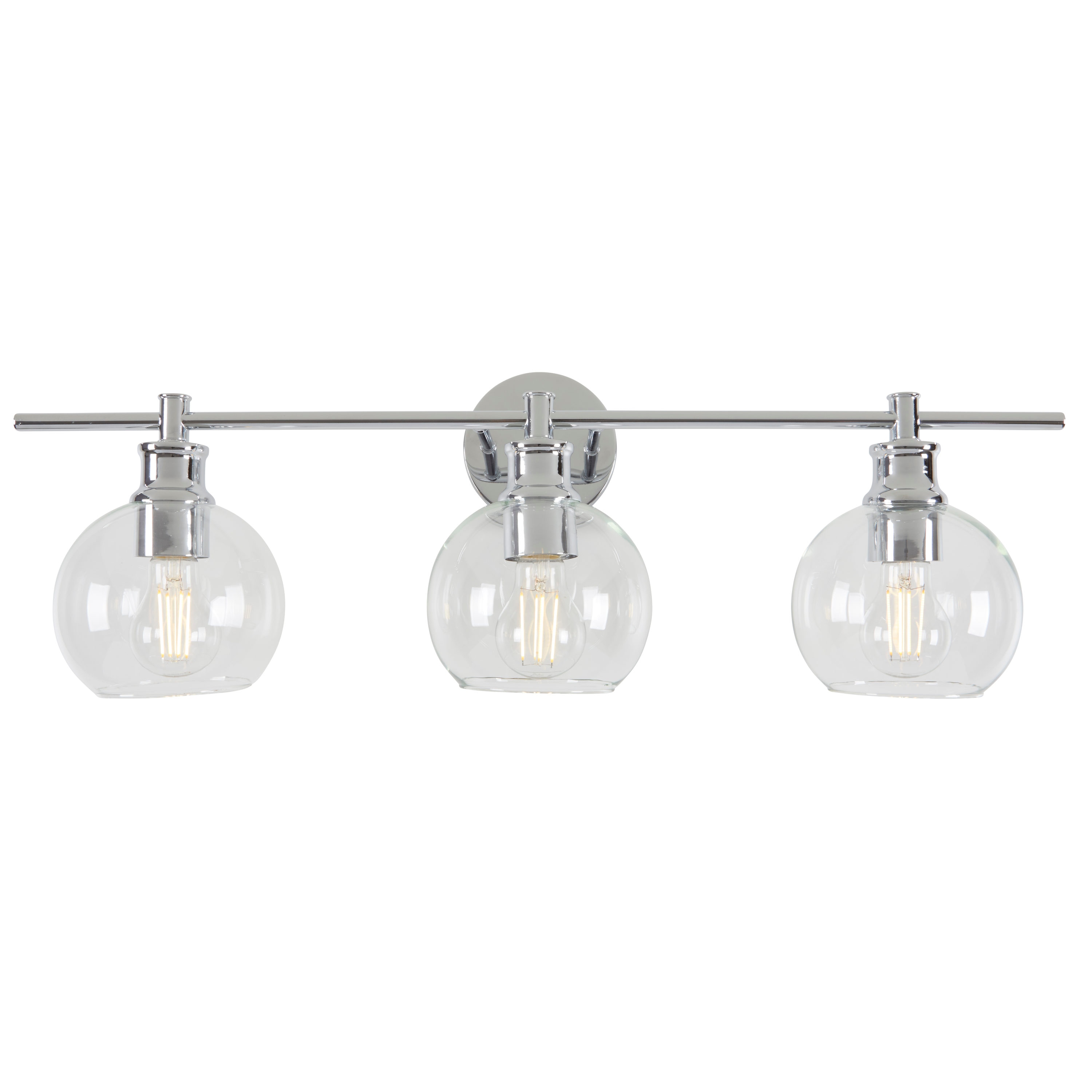 farmhouse chrome vanity light