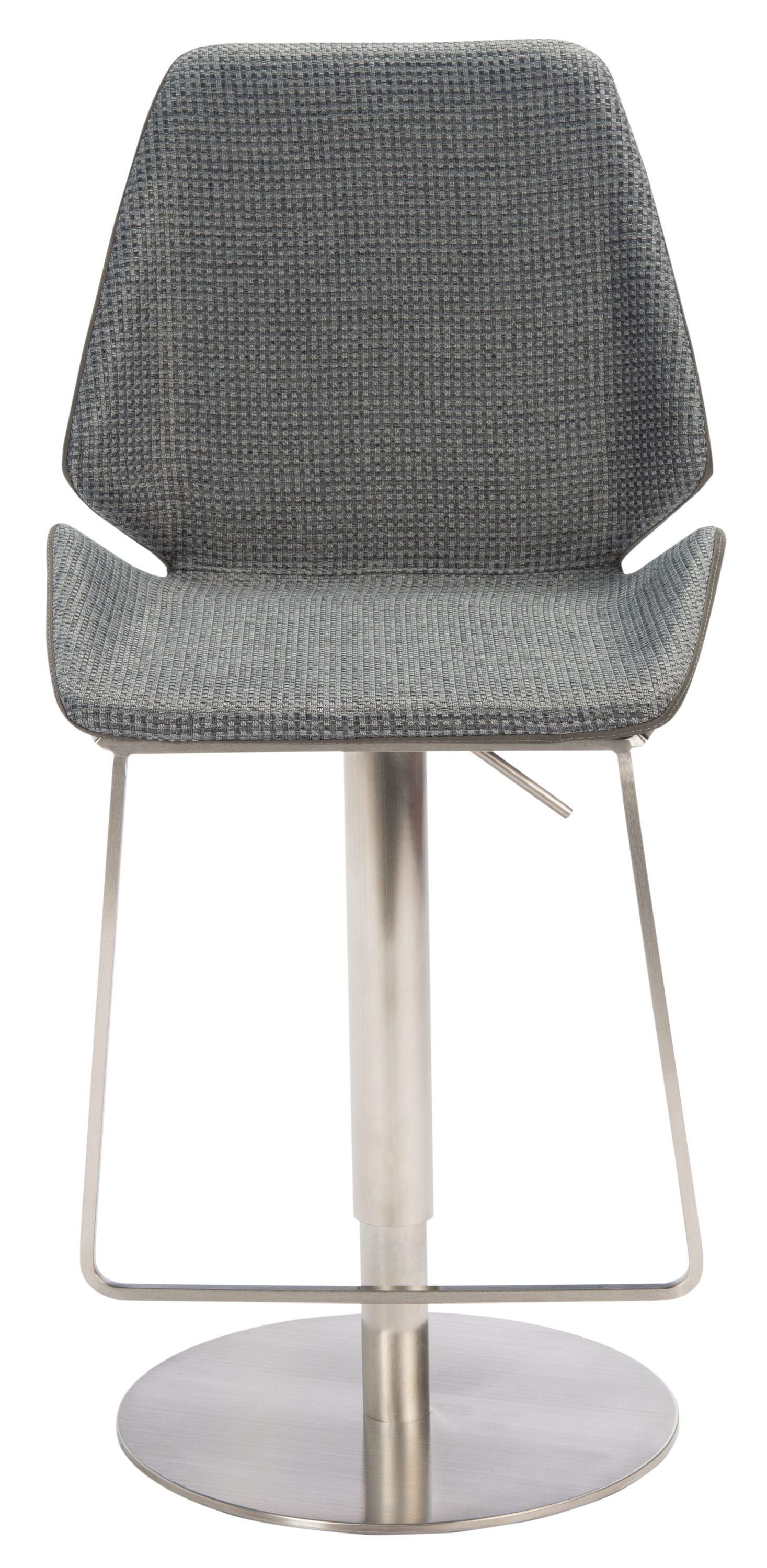 Safavieh BST3005B Pierro Gray/Gold 20.75-in H Adjustable Height Short Bucket seat Upholstered Metal Bar Stool