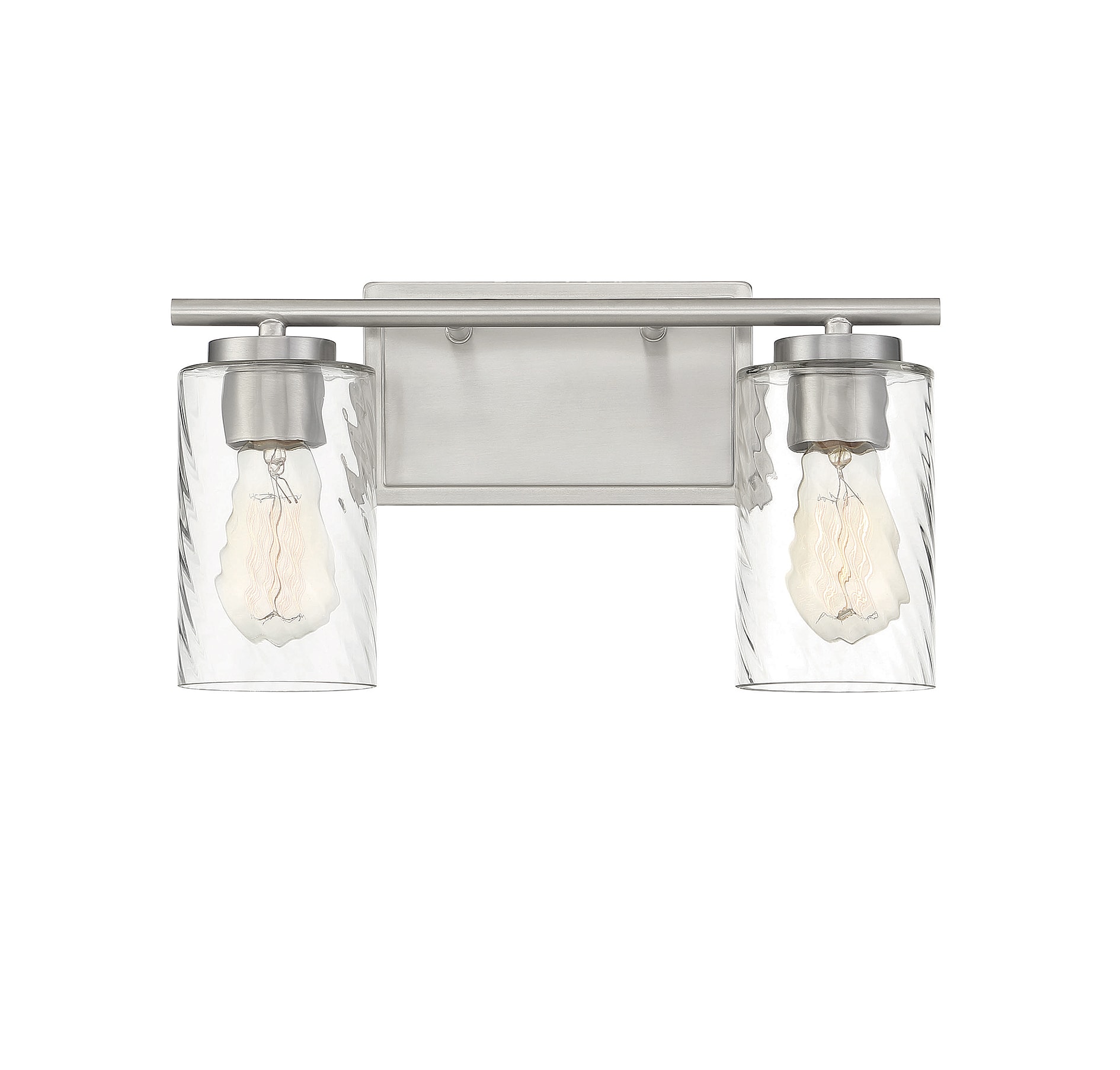 Meridian Lite Trends M80037BN Meridian 15-in 2 -Light Brushed Nickel Farmhouse Vanity light
