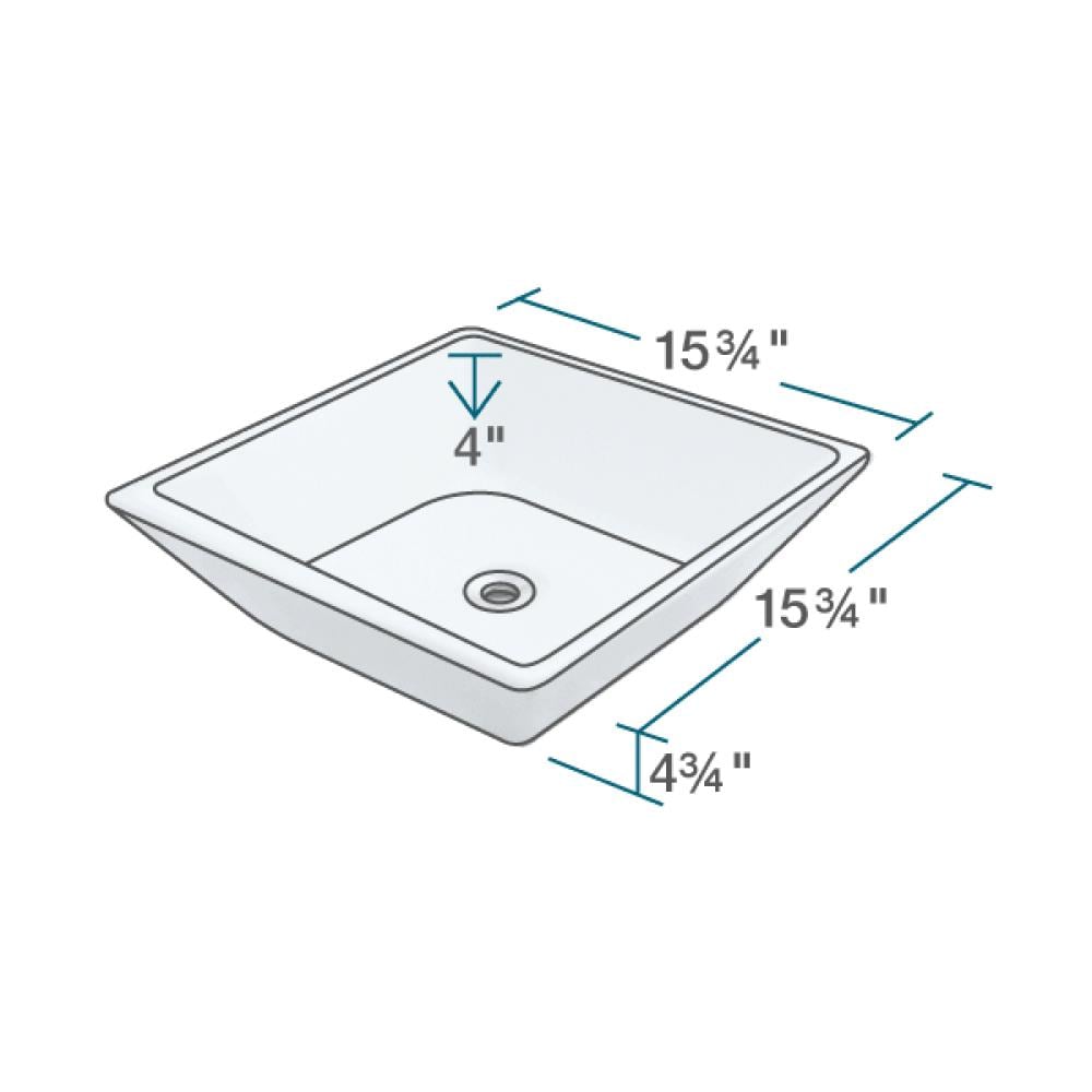 MR Direct Porcelain Vessel Sink in White with 731 Faucet and Pop-Up Drain in Chrome