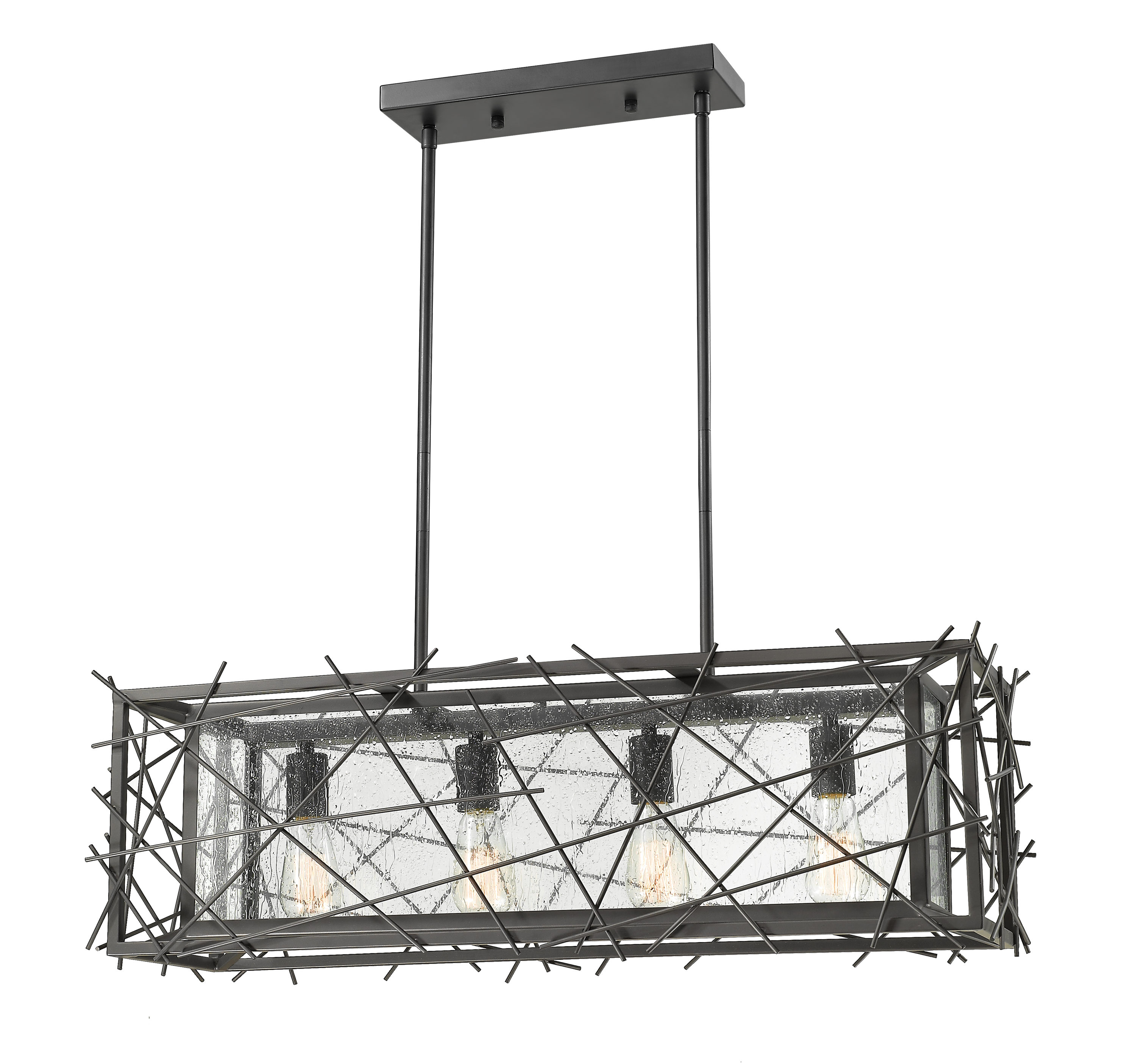 Z-Lite 8000-4L-BRZ Stanwood Bronze Incandescent Medium base (E-26) Pool Table Lighting