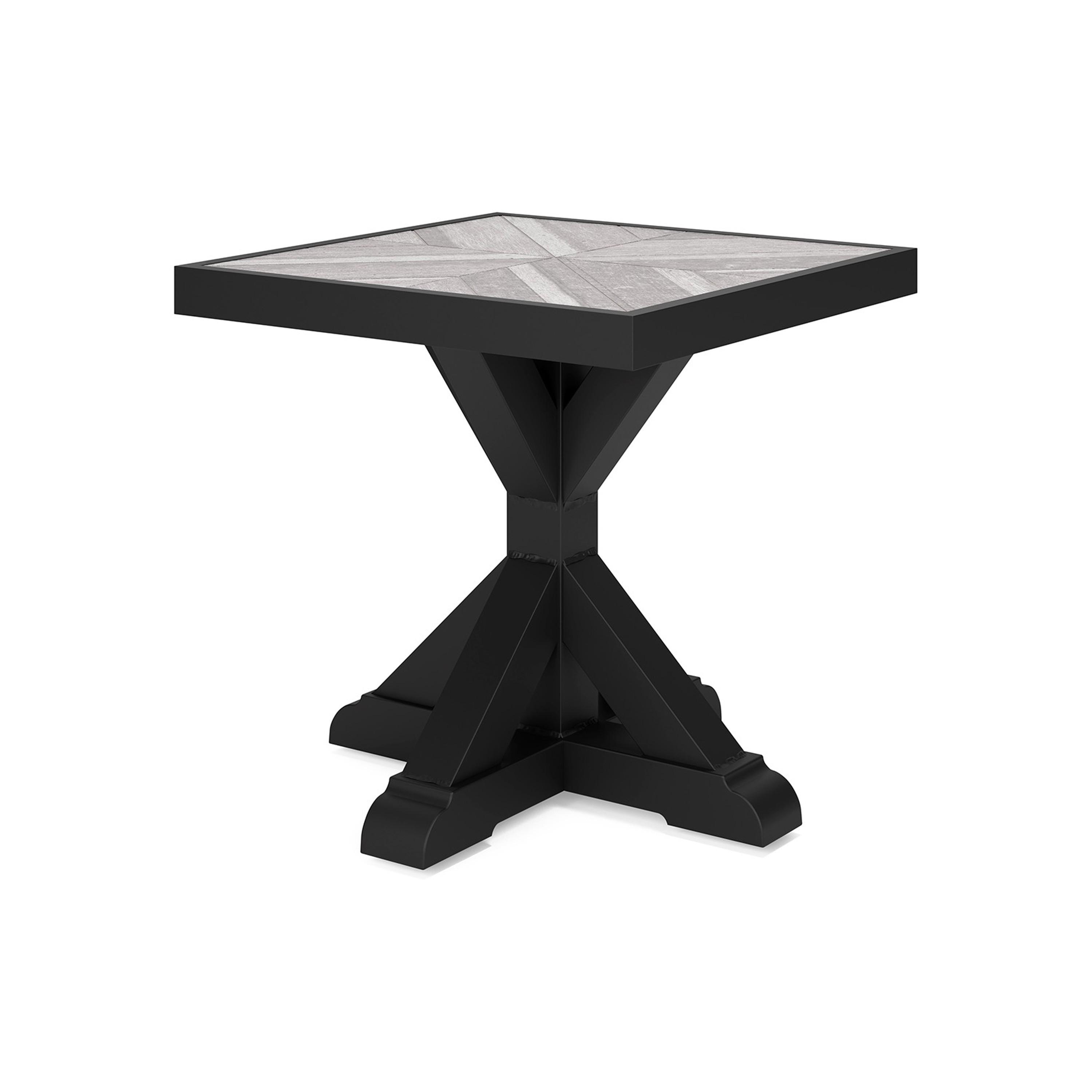 Benzara BM315960 Square Outdoor End Table 22.25-in W x 22.25-in L