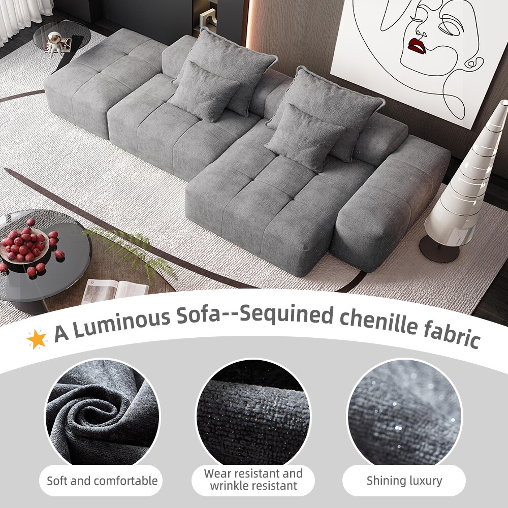 Homy Casa HJCSQJ-GY Sofas-Loveseats - View #7