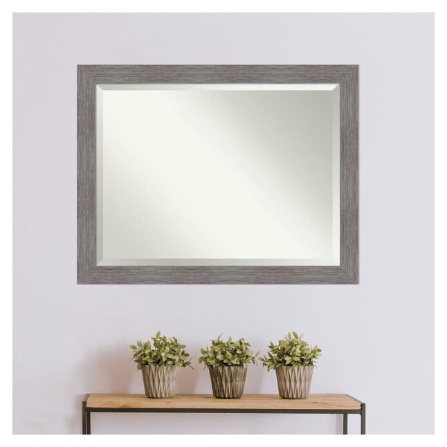 Amanti Art Pinstripe Plank Grey Frame Collection 45.5-in W x 35.5-in H ...