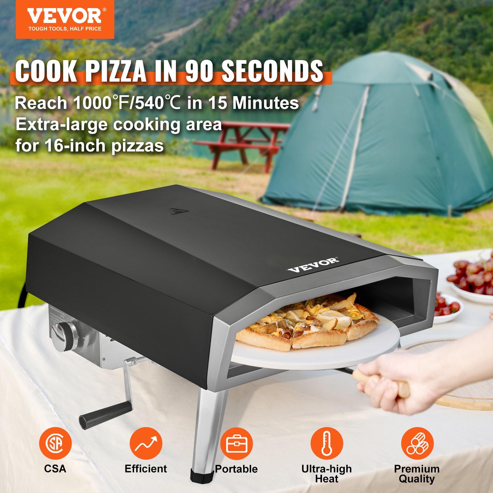 VEVOR BXSPSLYCMBRQHT66JV0 Outdoor-Pizza-Ovens - View #3