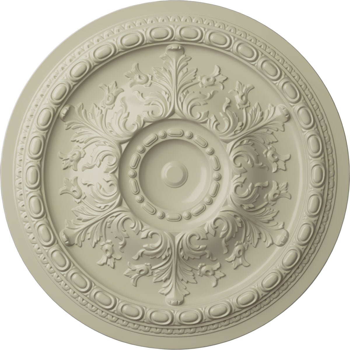 Ekena Millwork CM38OSCYF Oslo 38.375-in W x 38.375-in L Painted Clear Yellow Polyurethane Whole Ceiling Medallion