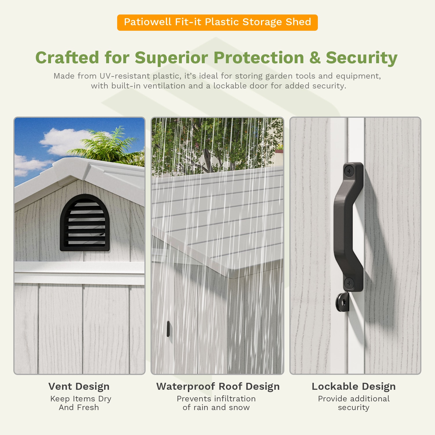 Patiowell WES-0421A-4WT Vinyl-Resin-Storage-Buildings - View #7