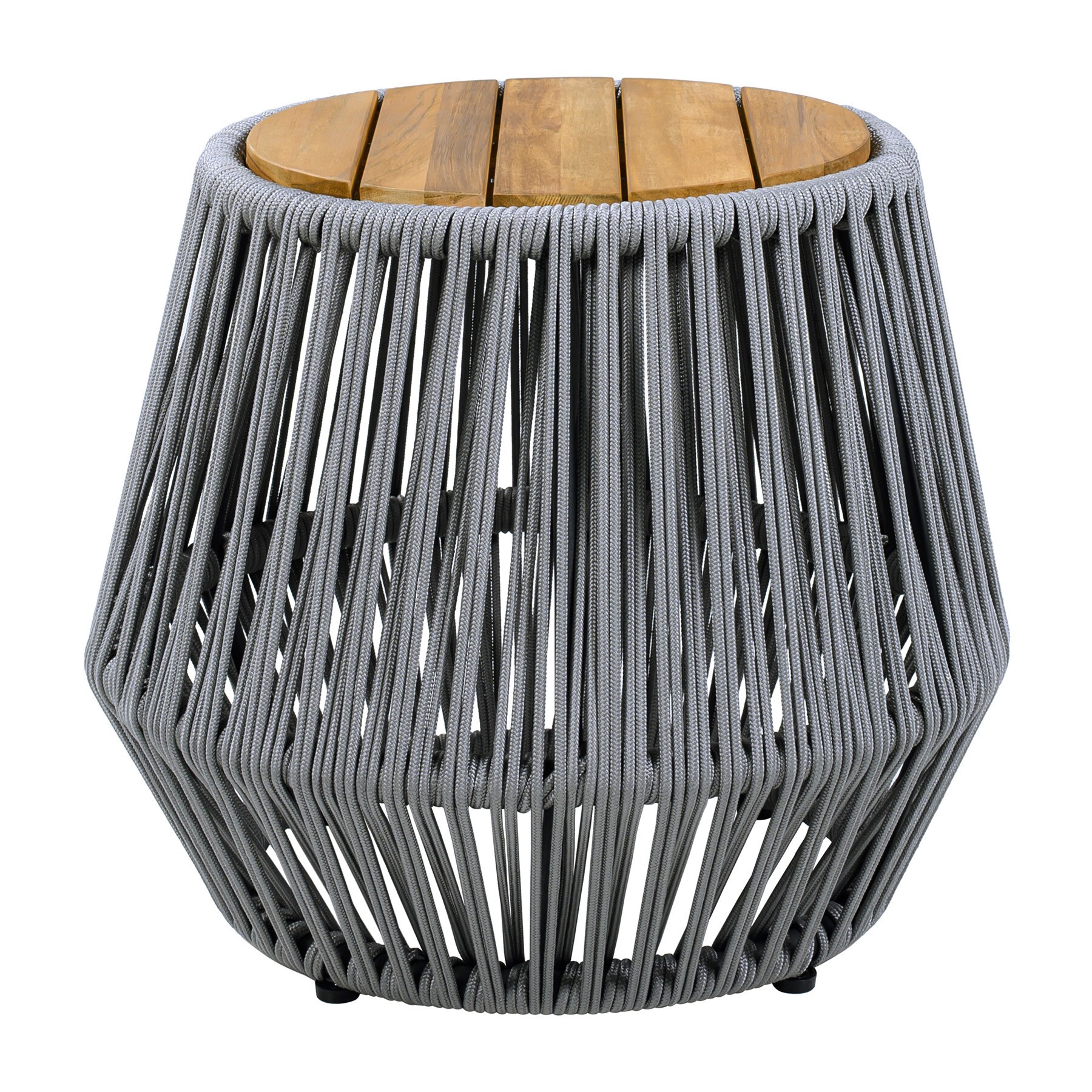 SINOFURN - Round Outdoor End Table 21-in W x 21-in L