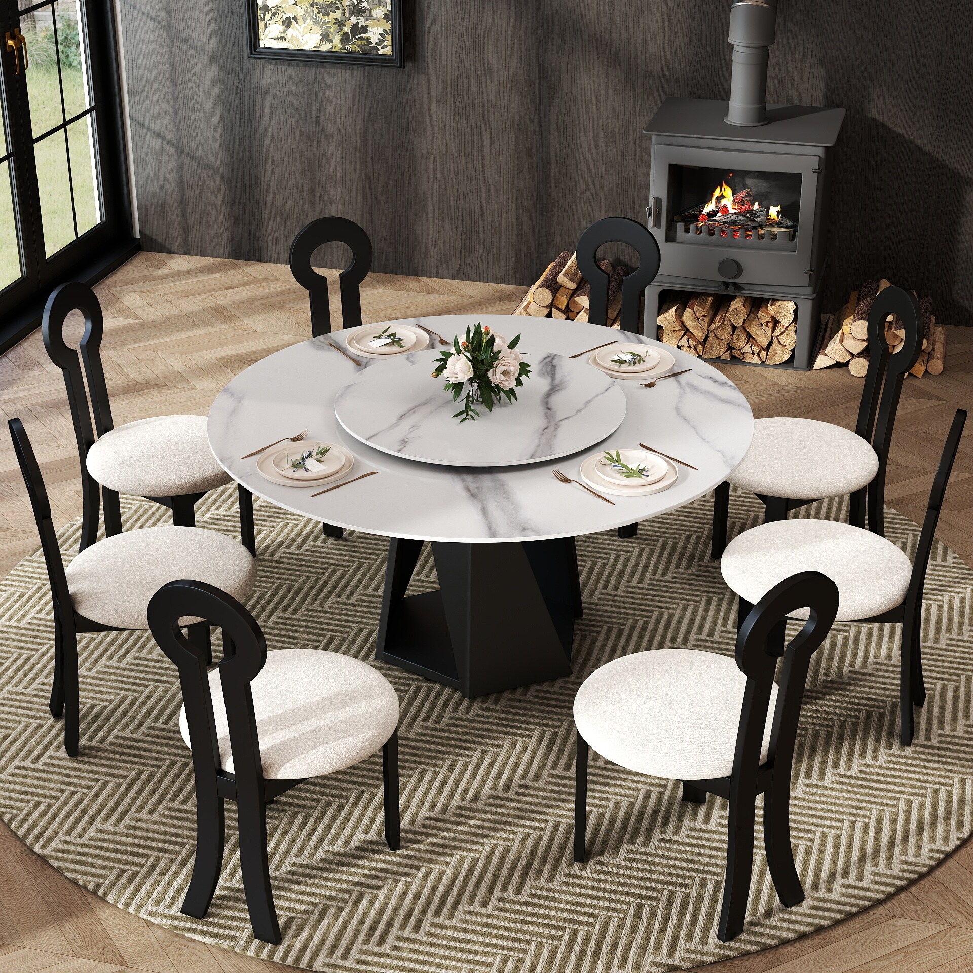 BuotiqHom DH-AT-150W80W-9B Dining-Tables - View #2