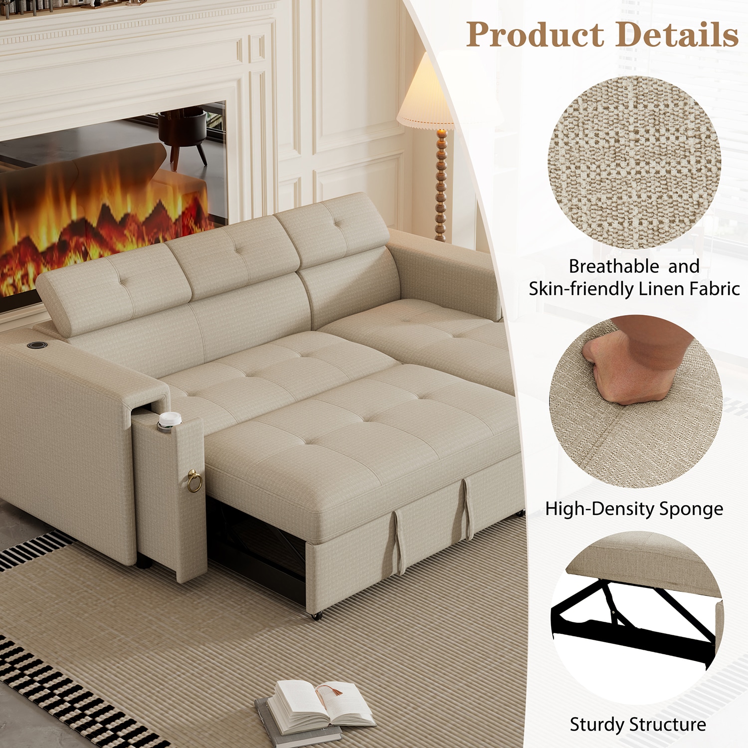 SINOFURN SYA370144GY Sofas-Loveseats - View #15