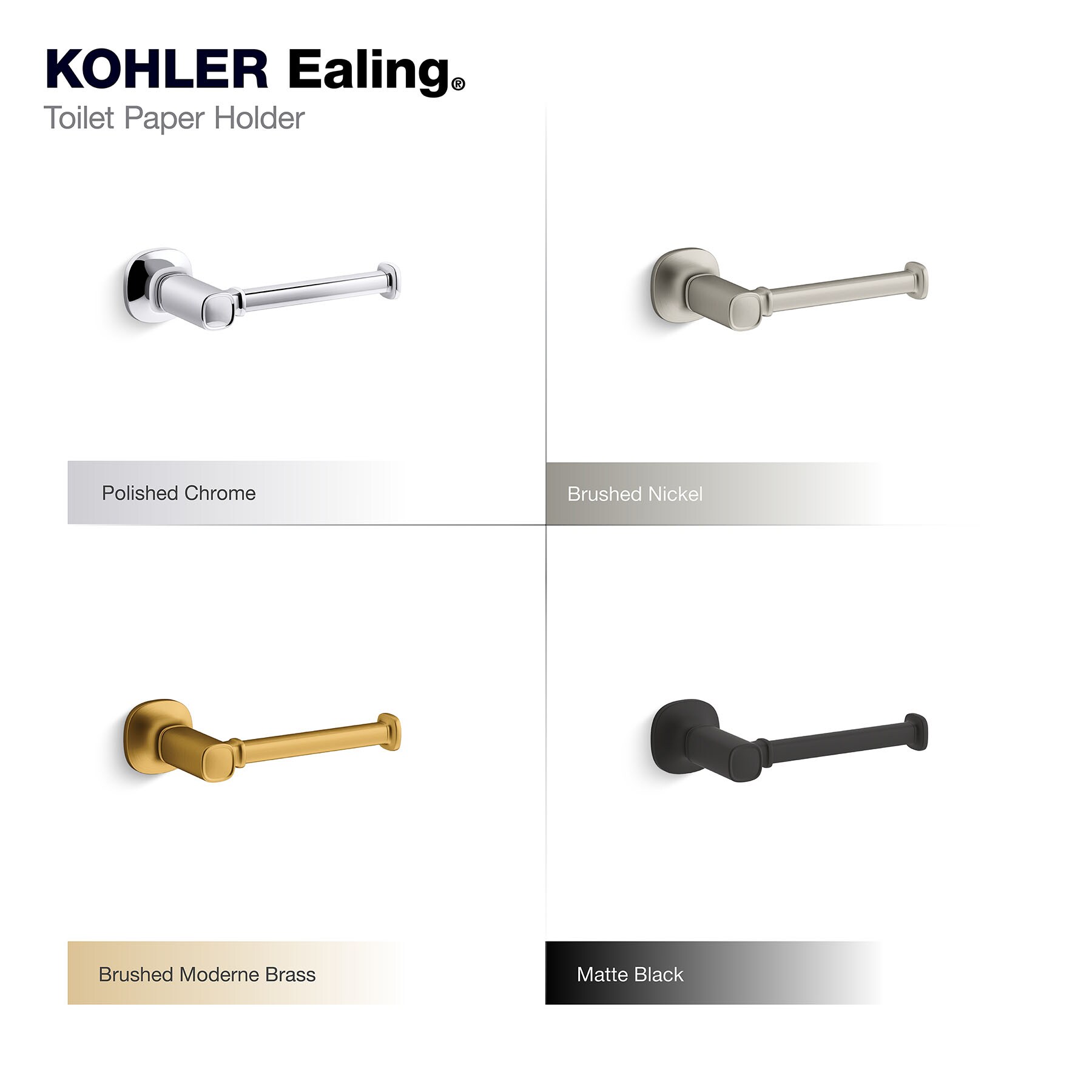 KOHLER Ealing Vibrant Brushed Nickel Wall Mount Single Post Toilet