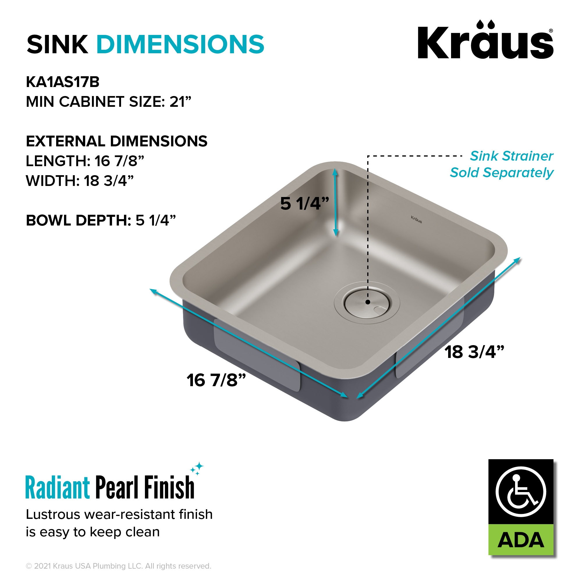 Kraus KA1AS17B Bar-Prep-Sinks - View #7