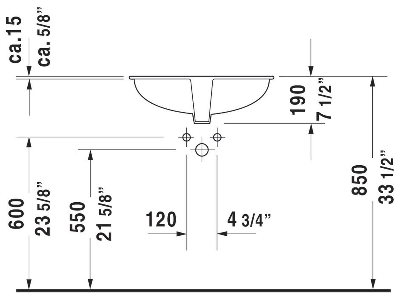 Duravit 0481570000 Bath-Sink - View #3