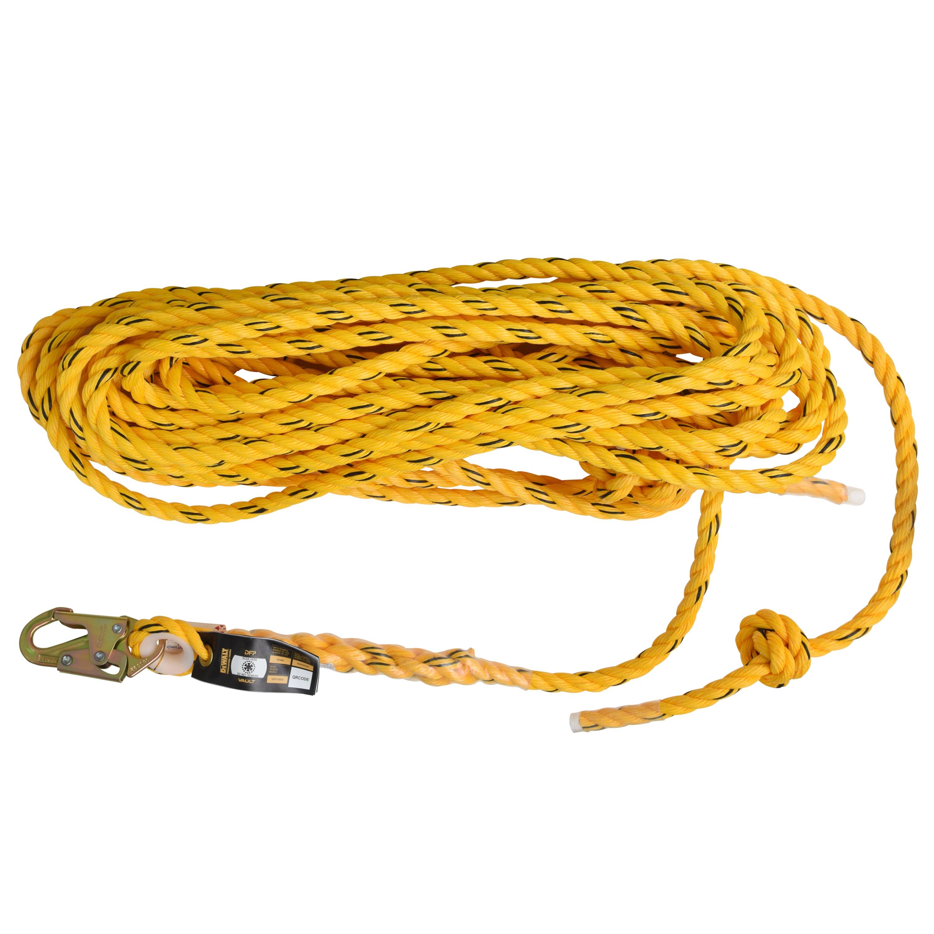 DEWALT DXFP100050 Dewalt Vertical Lifeline- Polysteel Rope- Snap Hook with Tapered End- 50'