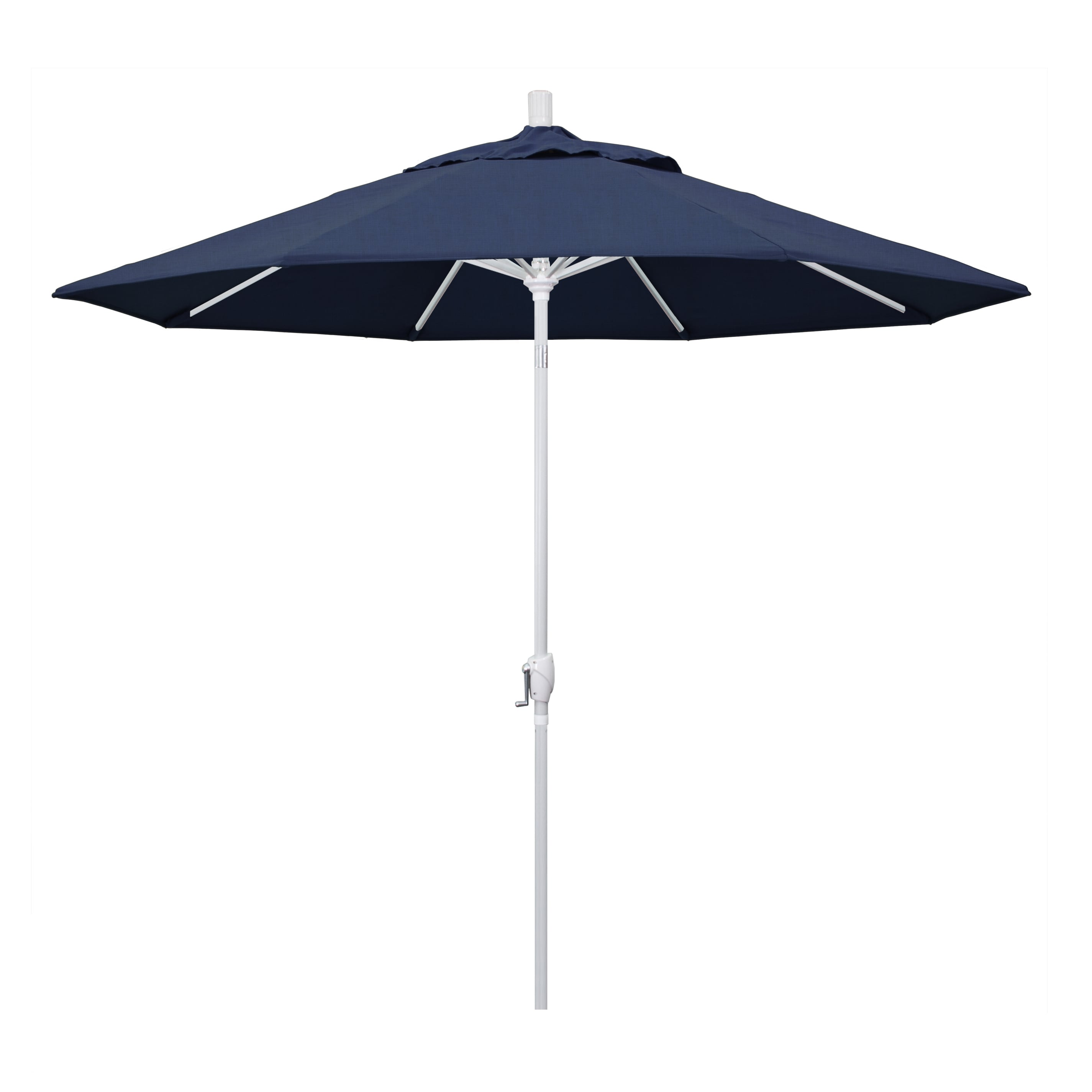 California Umbrella GSPT908170-48080 9-ft Aluminum Blue Push-button Tilt Market Patio Umbrella