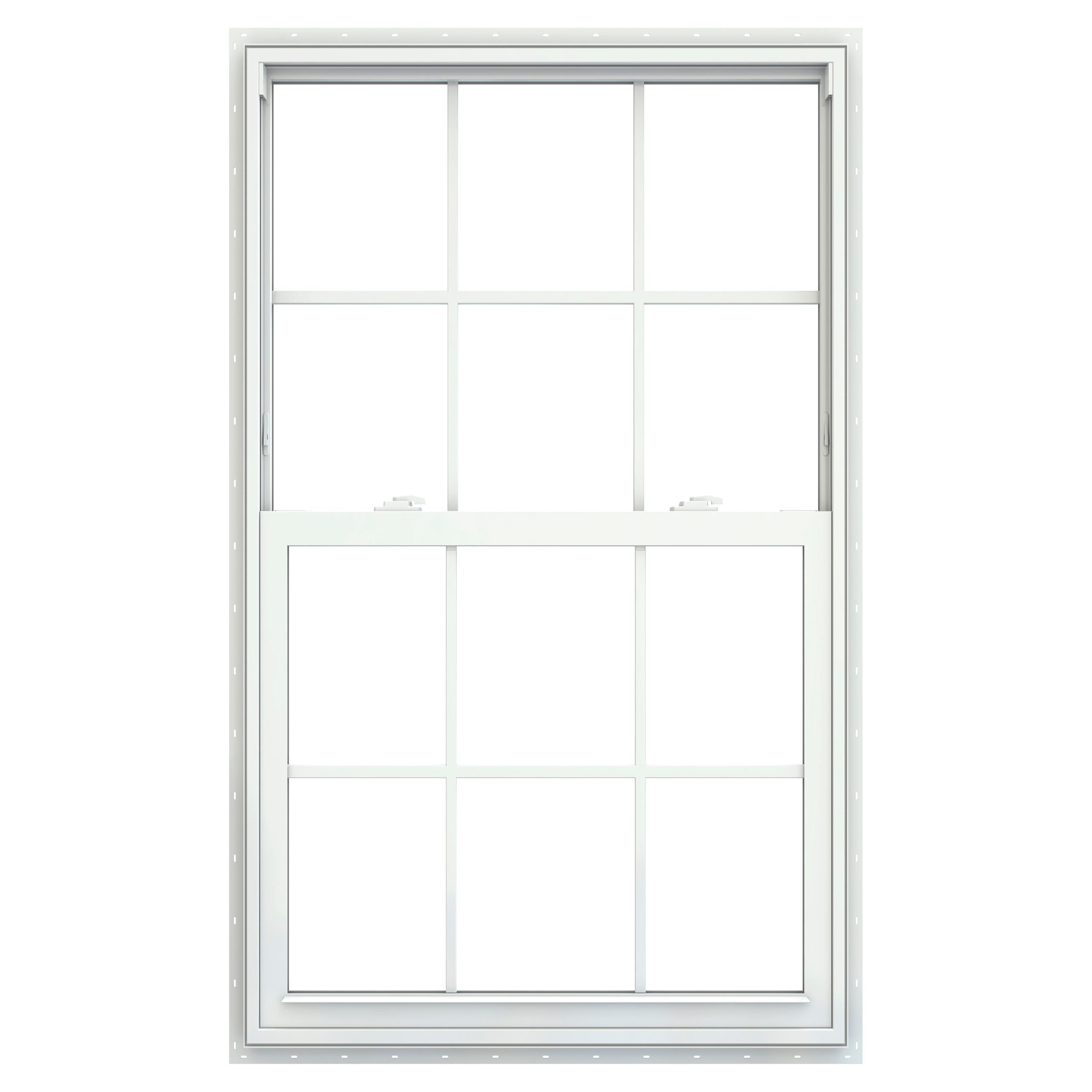 JELD-WEN V-2500 35-1/2-in x 59-1/2-in White Vinyl New Construction ...