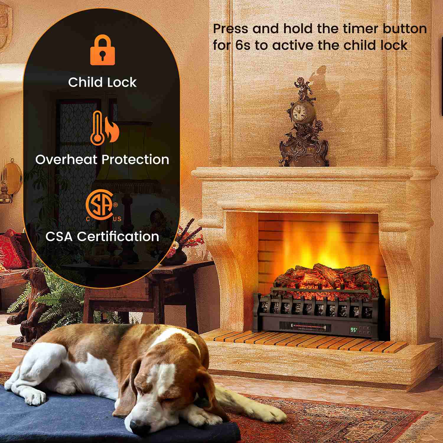 Costway CSHY003065 Electric-Fireplaces - View #9