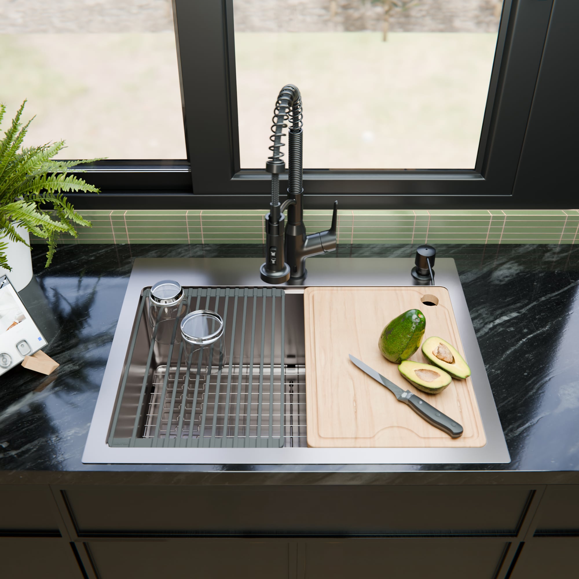 Karran WSTMSB2833-PK1 Kitchen-Sinks - View #3