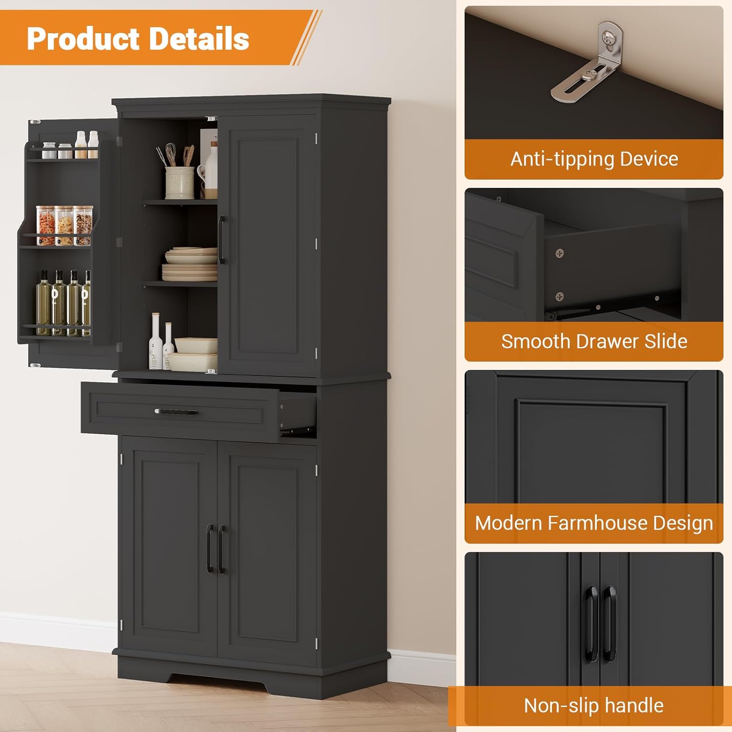 Armen Living PHO-349YYPQY-WLS Pull-Out-Cabinet-Baskets - View #4