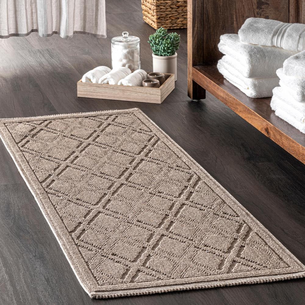Mind Reader 23.5-in x 15.25-in Grey Foam Bath Mat in the Bathroom Rugs &  Mats department at