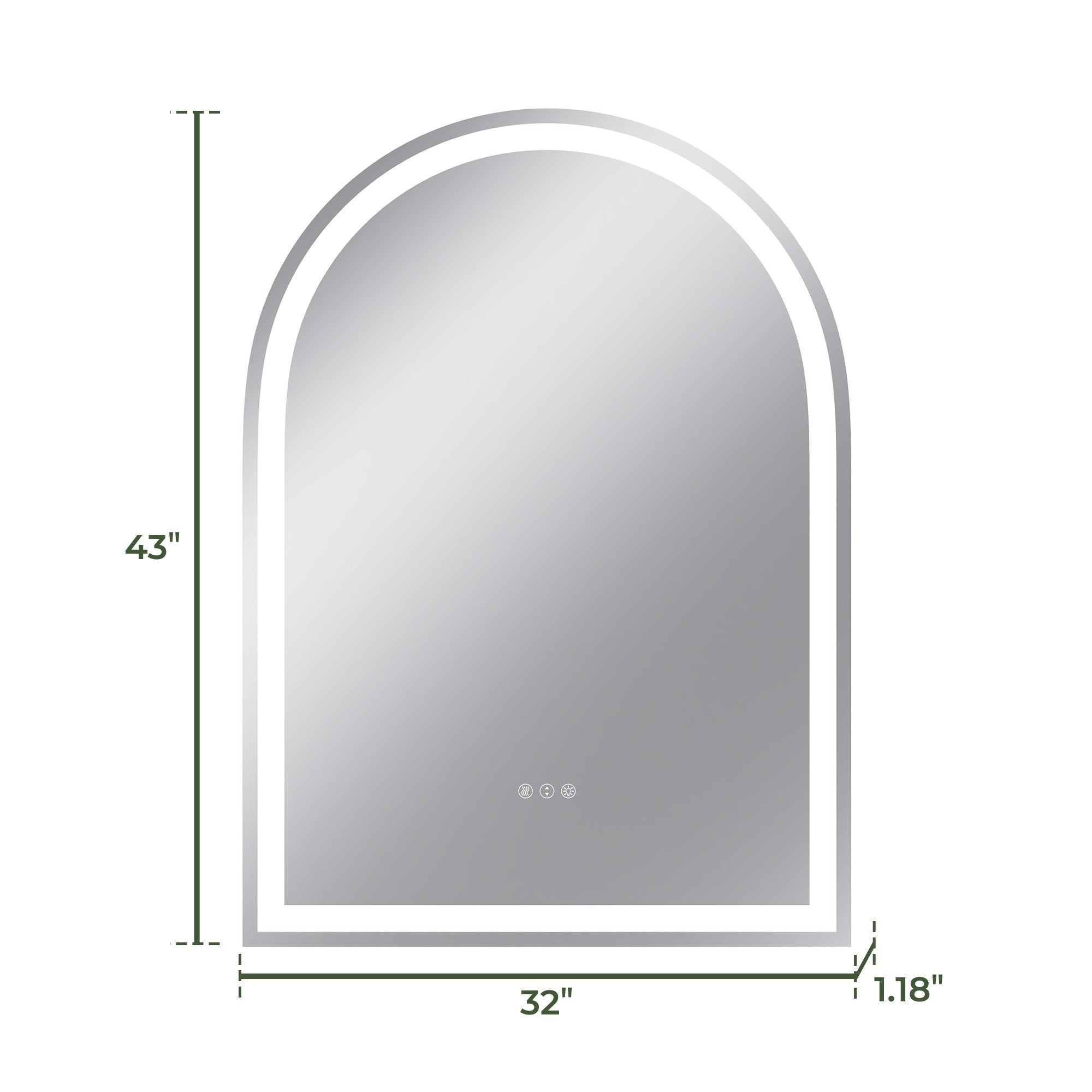 Vanityfus VFL070J-80110 Framed-Bath-Mirrors - View #3