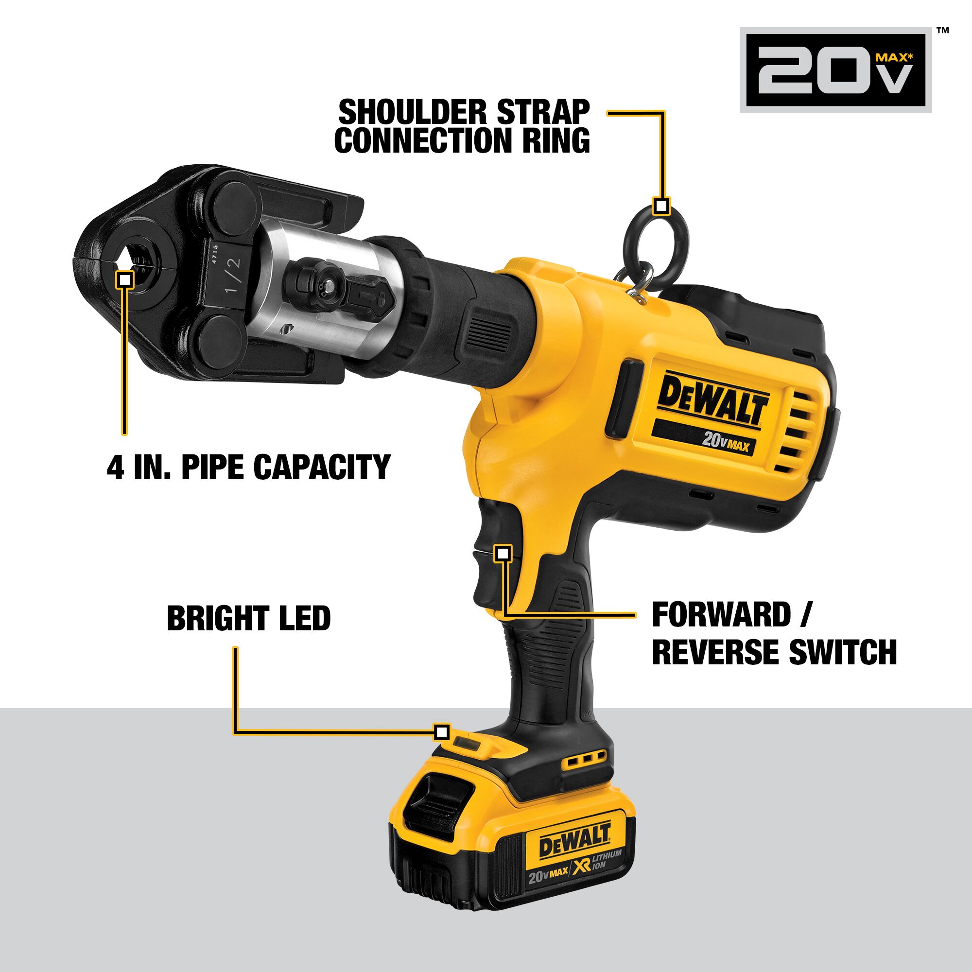 DEWALT 1/2-in- 4-in Press Tool in the Plumbing Wrenches  Specialty Tools  department at