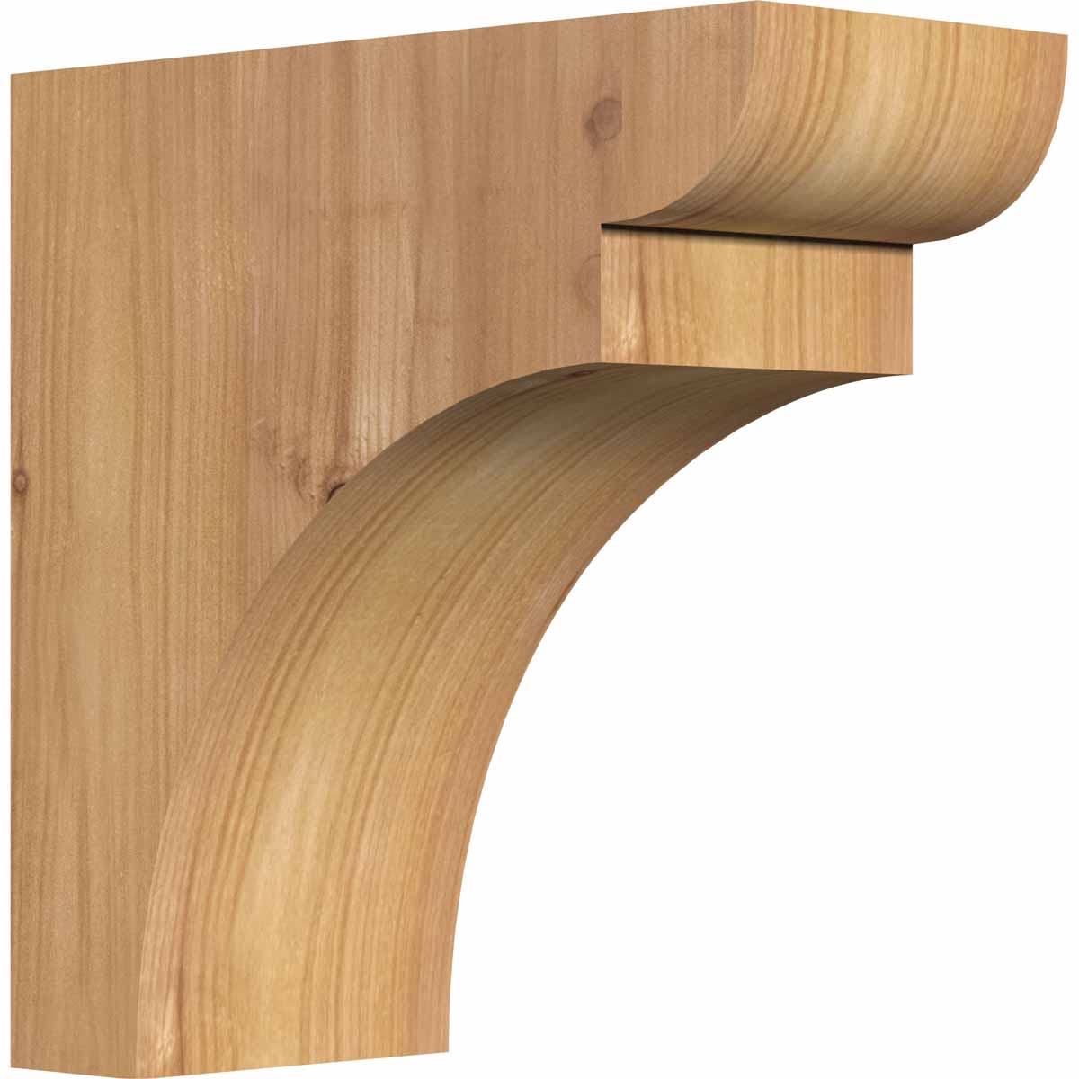 Ekena Millwork COR04X08X08YOR00SWR 3.5-in x 8-in x 8-in Yorktown Unfinished Western red cedar Wood Paintable/Stainable Corbel