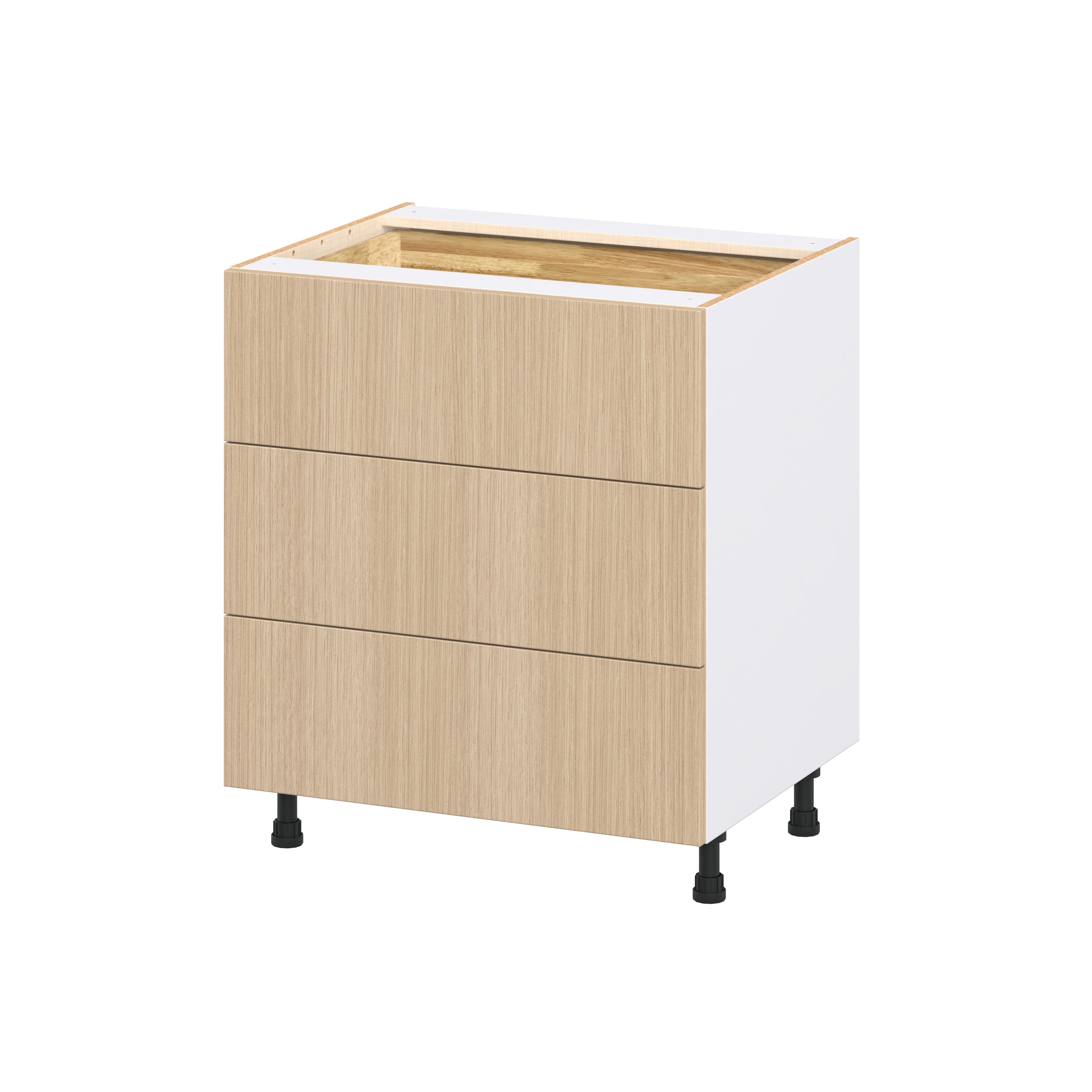 Hugo&Borg DSB3DA30I1WD-WI Winston 30-in W x 34.5-in H x 24.5-in D Mojavi Oak 3 -Drawers Drawer Base Fully assembled Cabinet Flat Panel