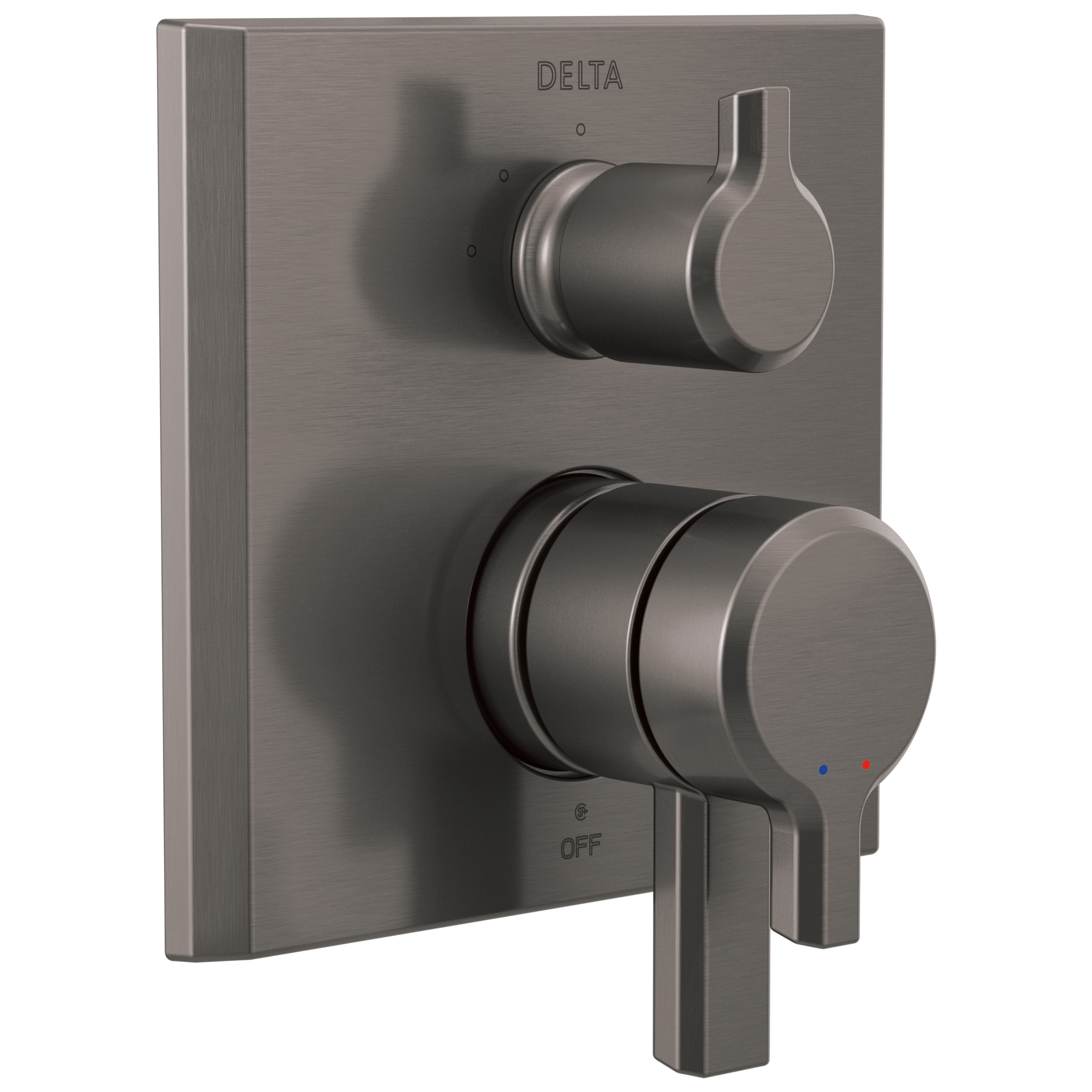 Delta T27899-KS-PR Pivotal Lumicoat Black Stainless 2.75-Inches Universal Bathtub/Shower Diverter 0.5-Inches -ID