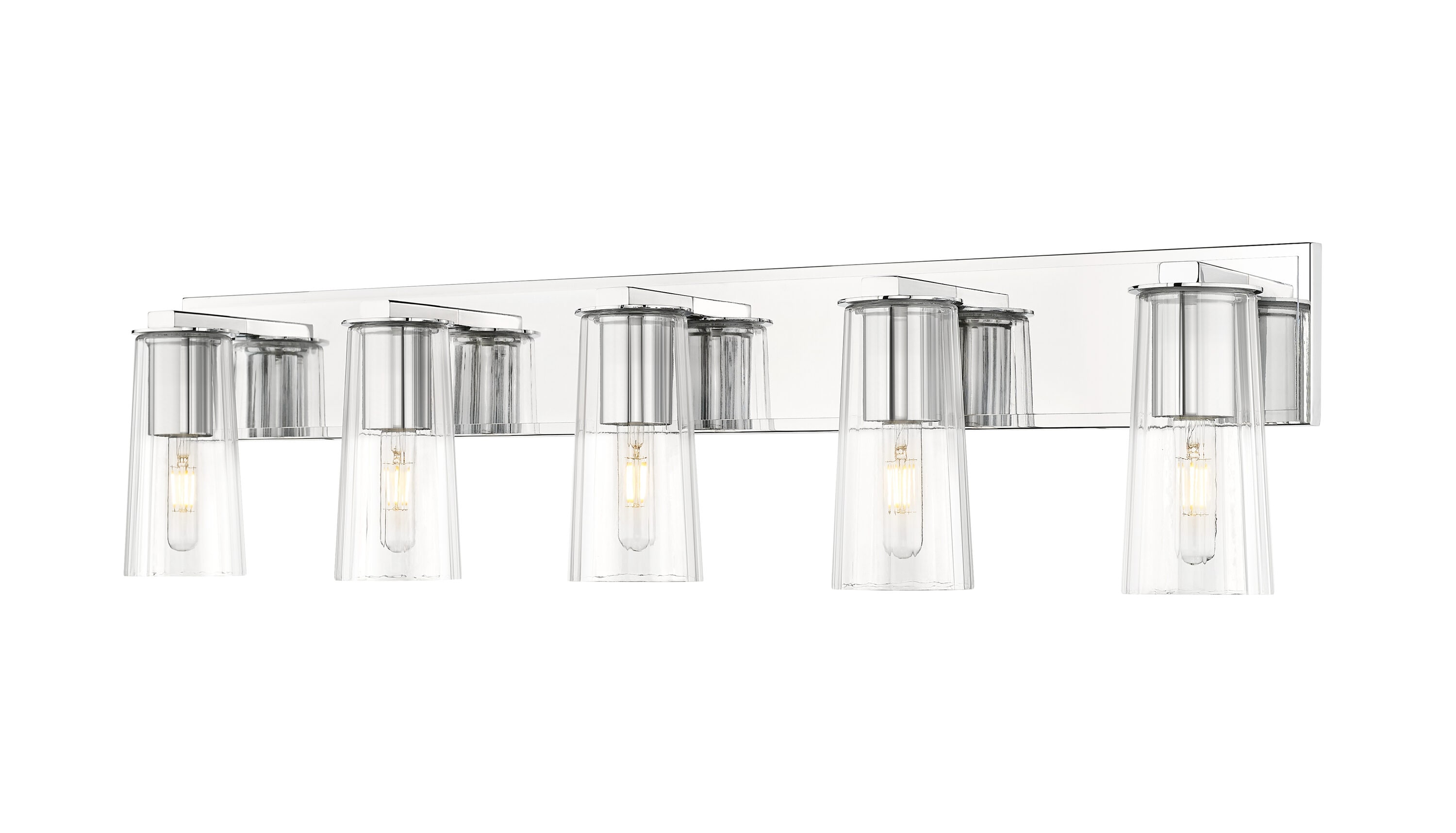 Z-Lite 826-5V-CH Titus 40-in 5 -Light Polished Chrome Transitional Vanity light