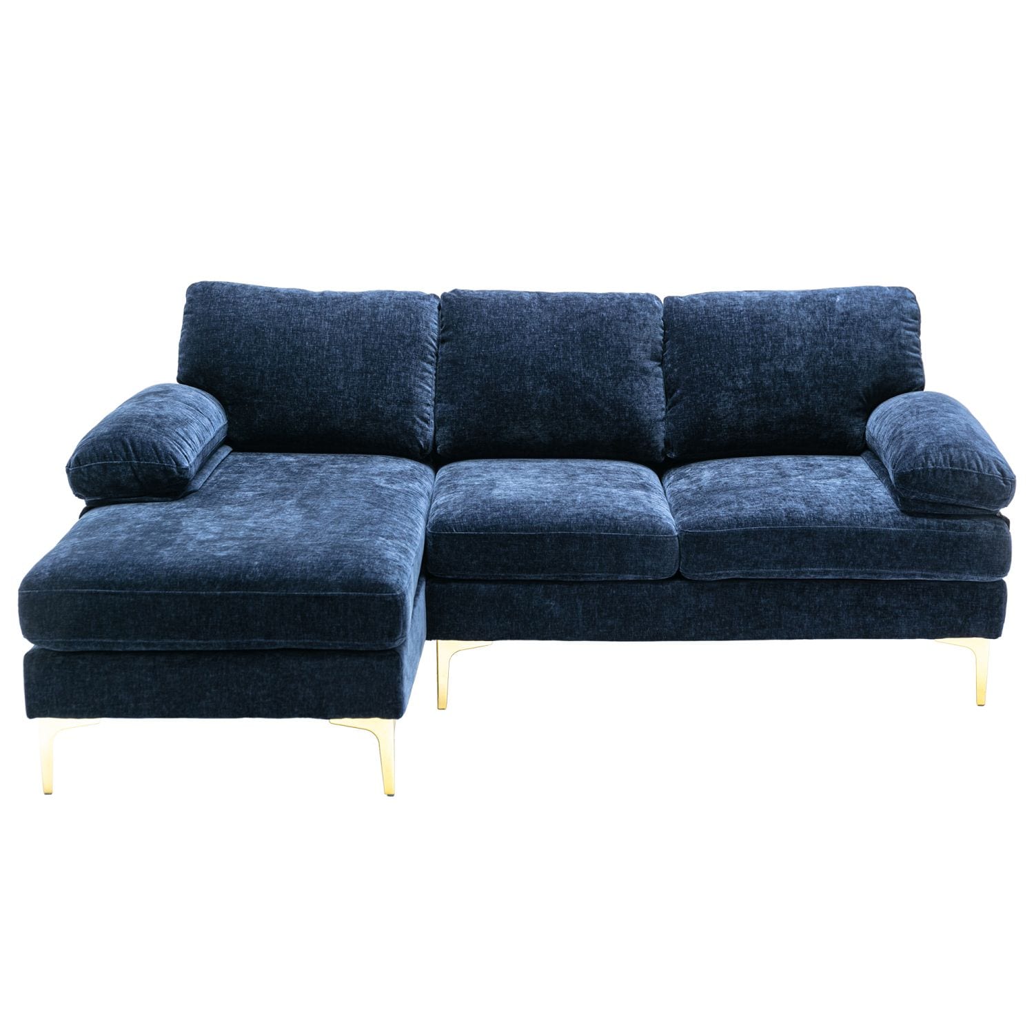 JASMODER W395S00014 81.5-in Modern Navy Polyester/Blend Sofa