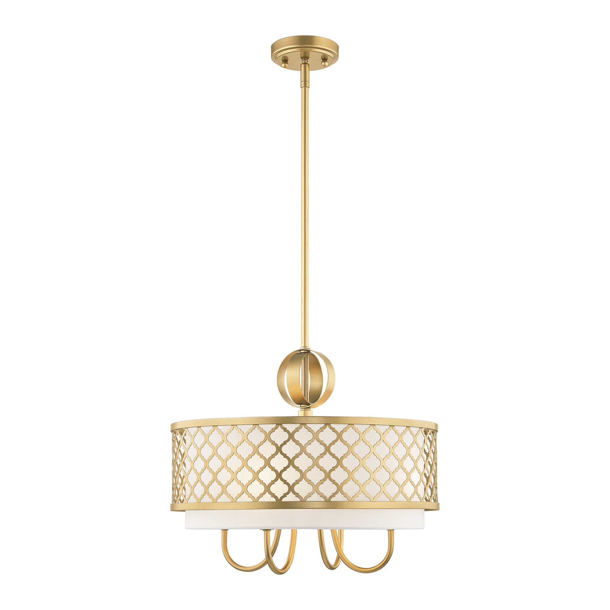 Soft Gold 5-Light Indoor/Outdoor Drum Chandelier