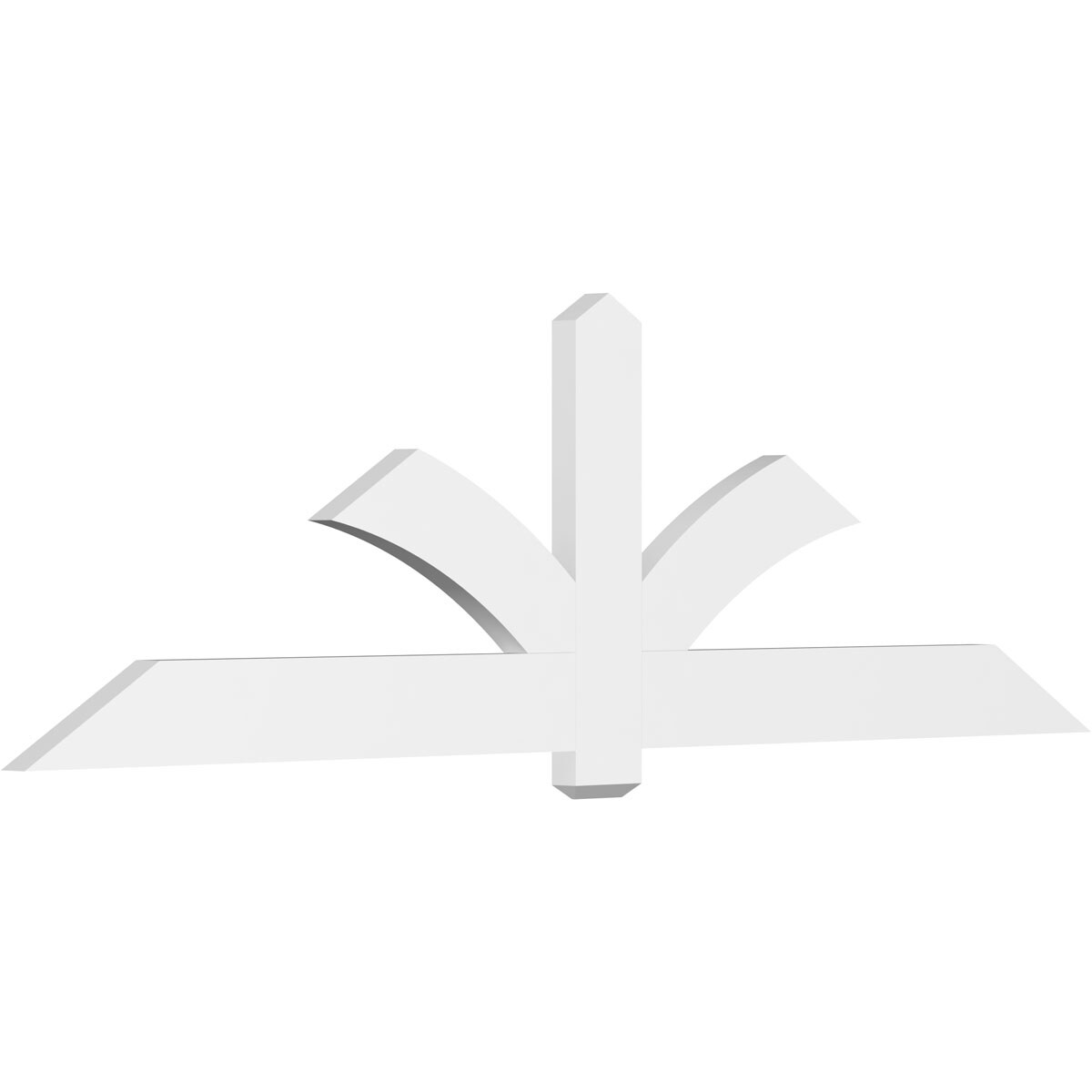 Ekena Millwork GBP096X28X0206RED00 Redmond White PVC Gable bracket