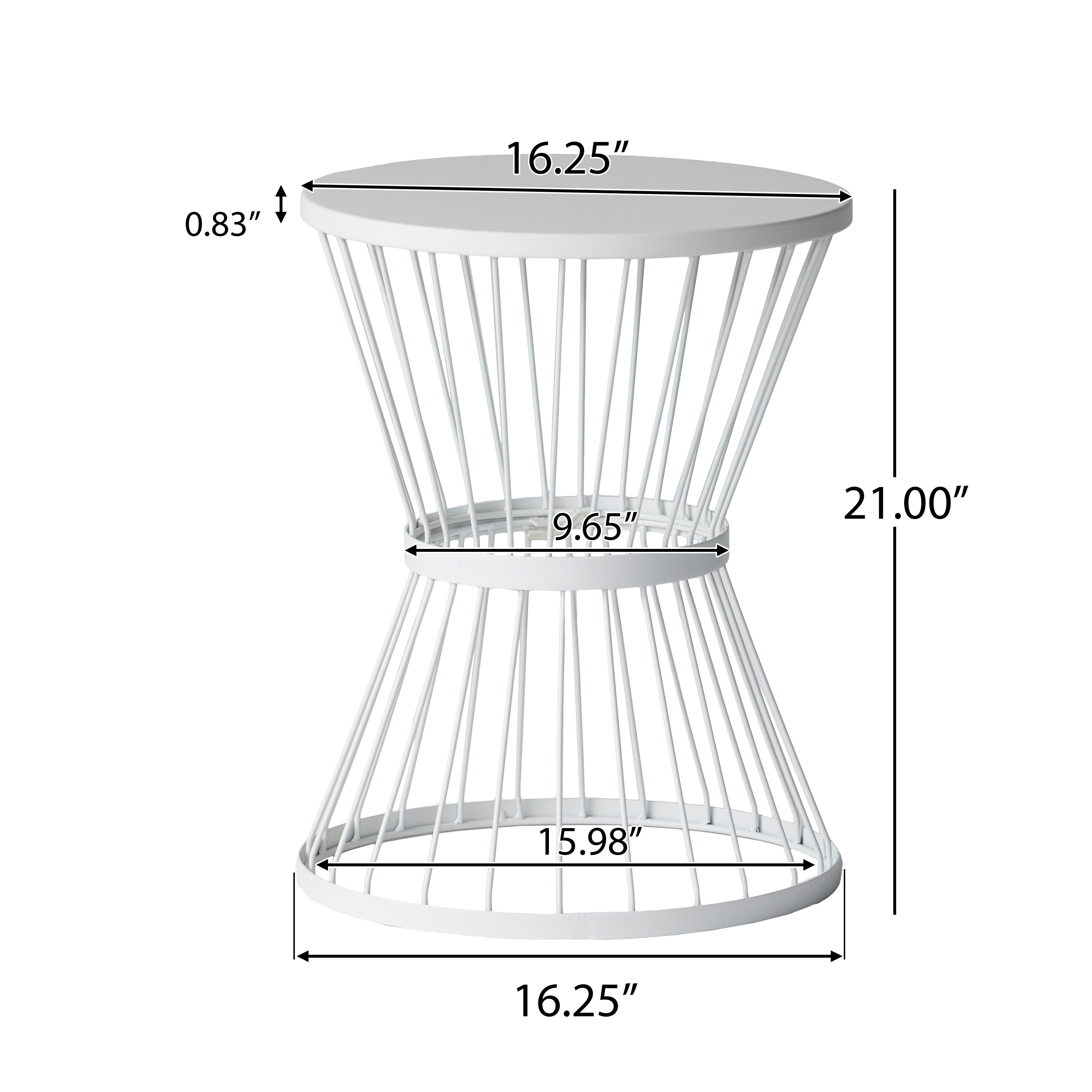 Best Selling Home Decor Lassen Round Outdoor End Table 16.25-in W x 16. ...