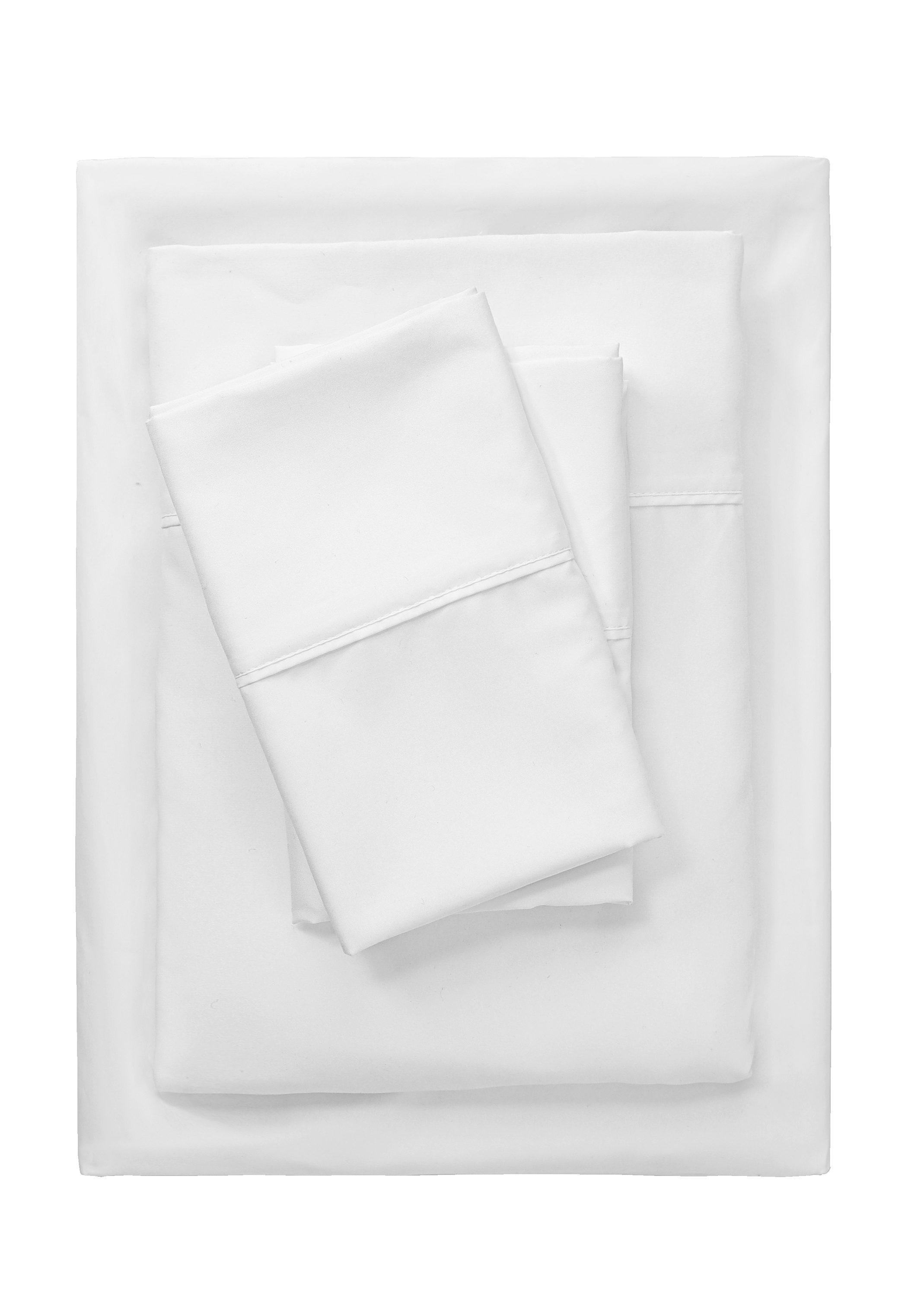 Style Selections King 165-Thread-Count Microfiber White 3-Piece Bed-Sheet