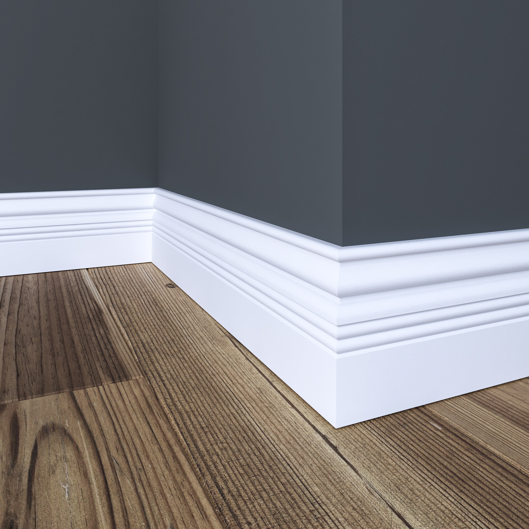 Ornamental Mouldings OML21-4FTWHW Baseboard-Moulding - View #4
