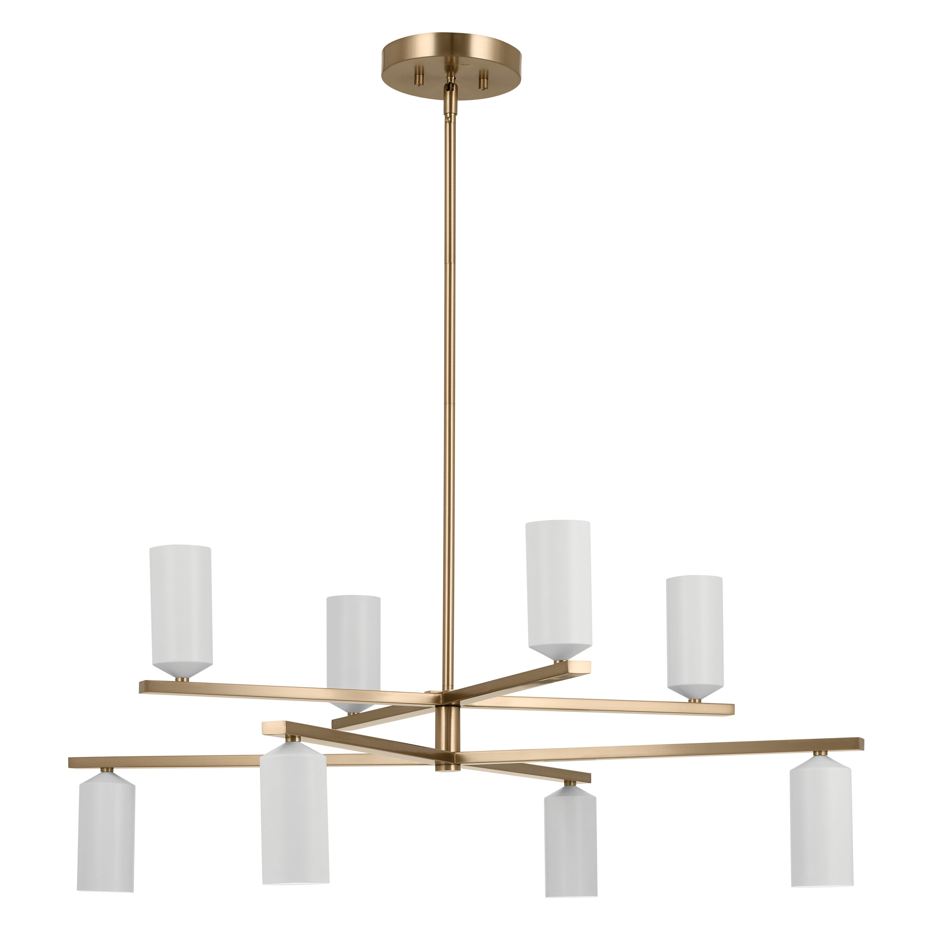 Kichler Gala 8-Light Gold Modern/Contemporary LED Dry rated Chandelier ...