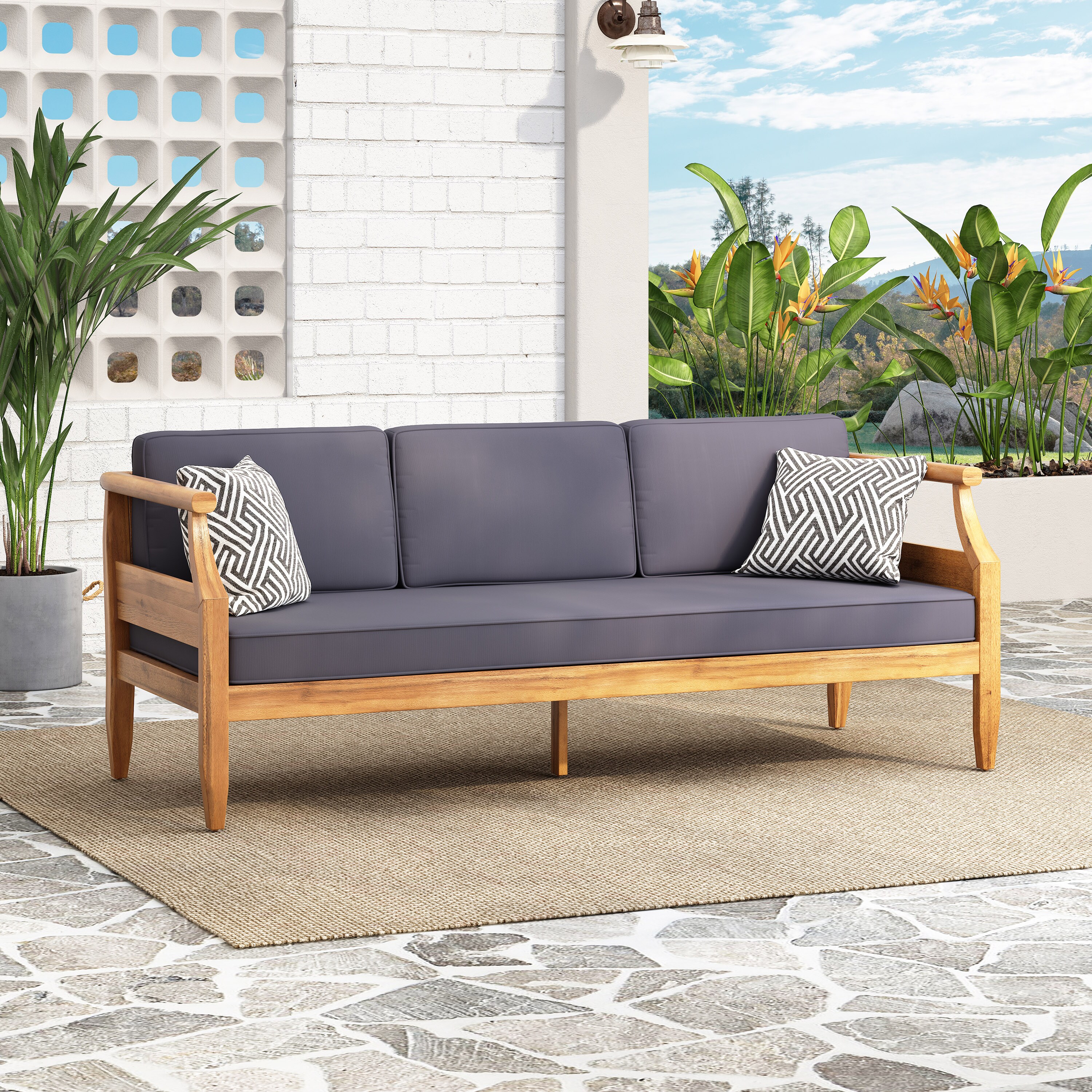 ModernLuxe L-73001.00DGRY Patio-Sofas-Daybeds - View #3