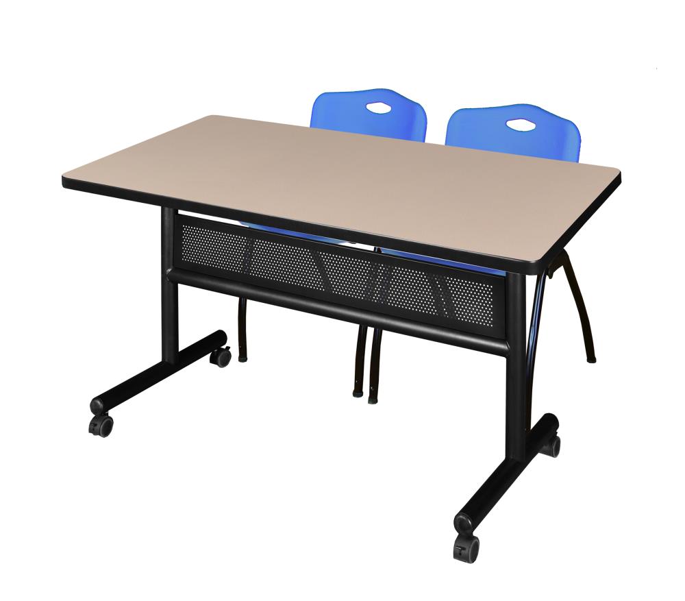 Regency MKFTM4830BE47BE Training Off-white 4-Person Training Table (48-in W x 29-in H)
