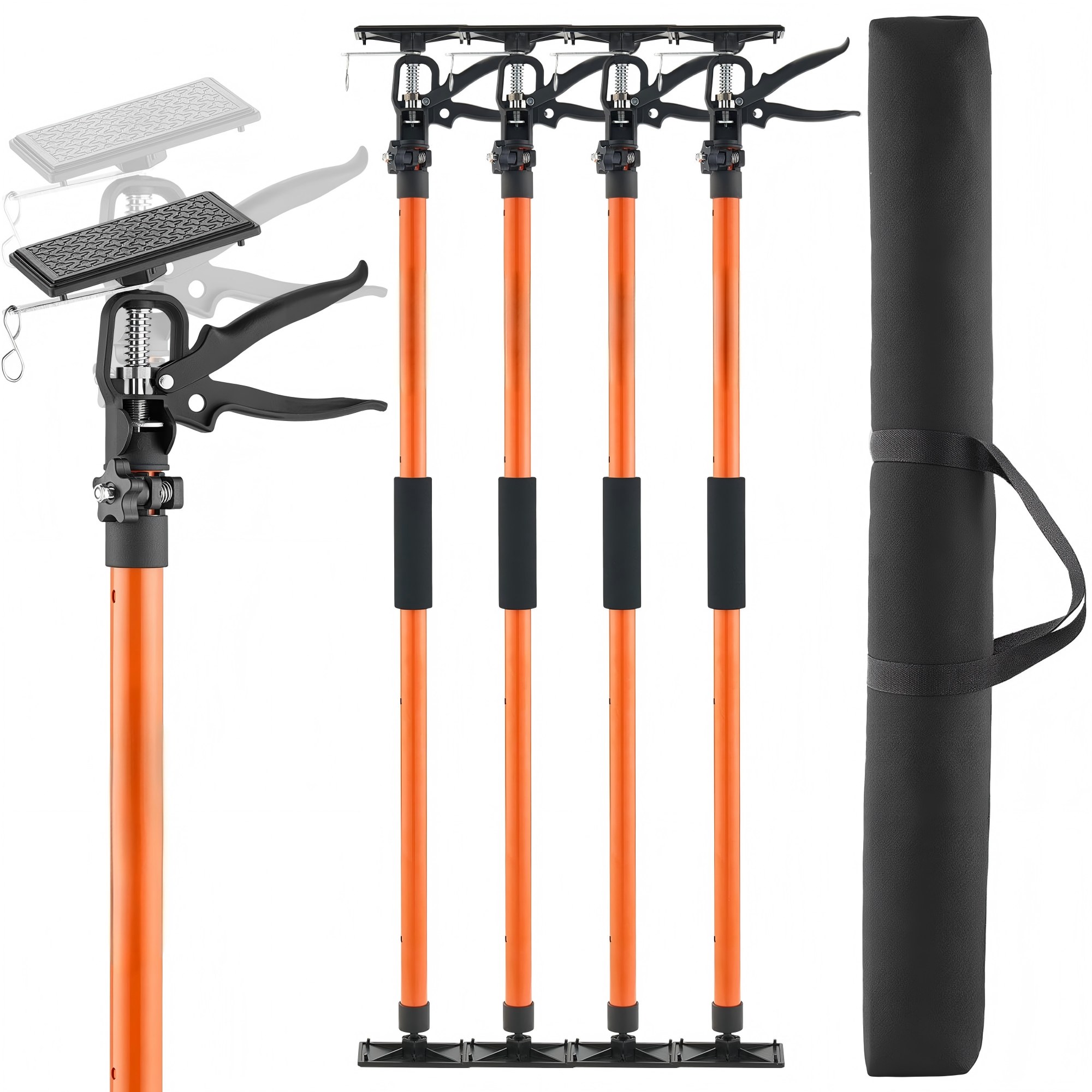 Wudkey 45.7-114.2 Inch Cabinet Jack Support Pole 4-Pack