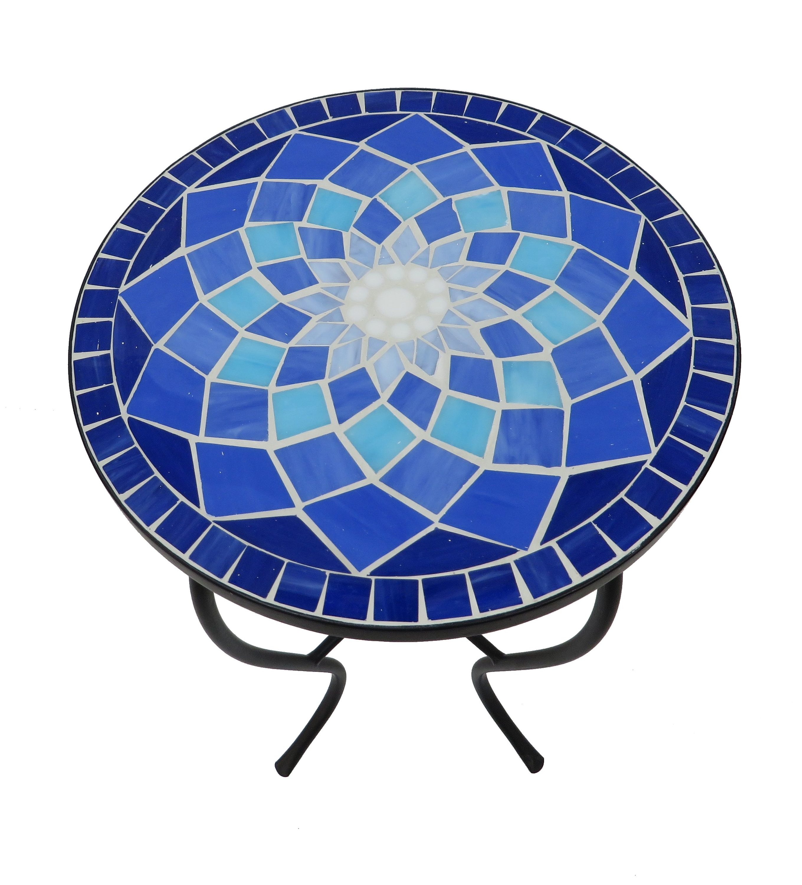 Saint Birch 1.17-ft x 1.17-ft Indoor or Outdoor Round Tile Blue Folding ...