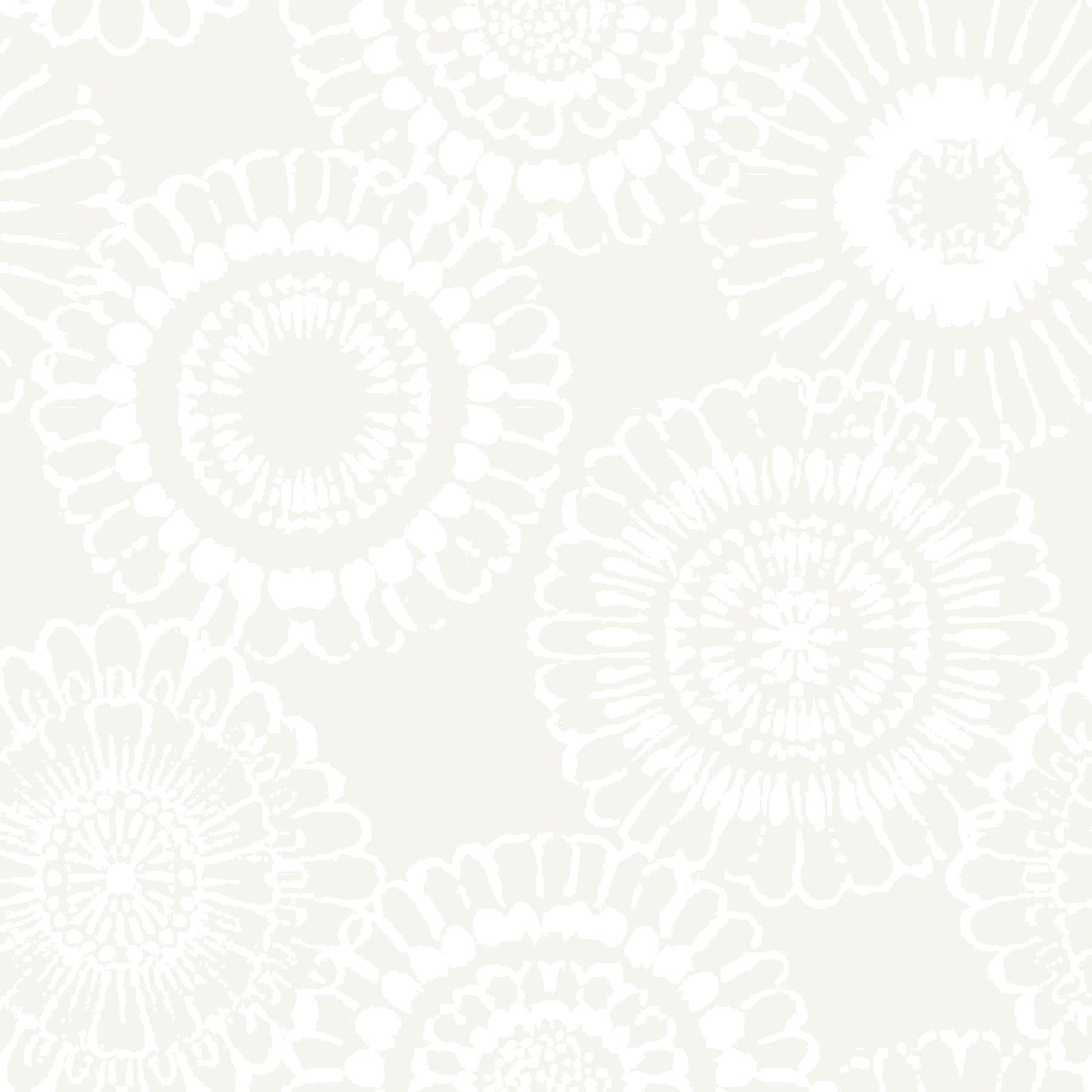 Chesapeake 4060-138910 Fable 57.5-Sq. Feet White Non-woven Floral Unpasted Wallpaper