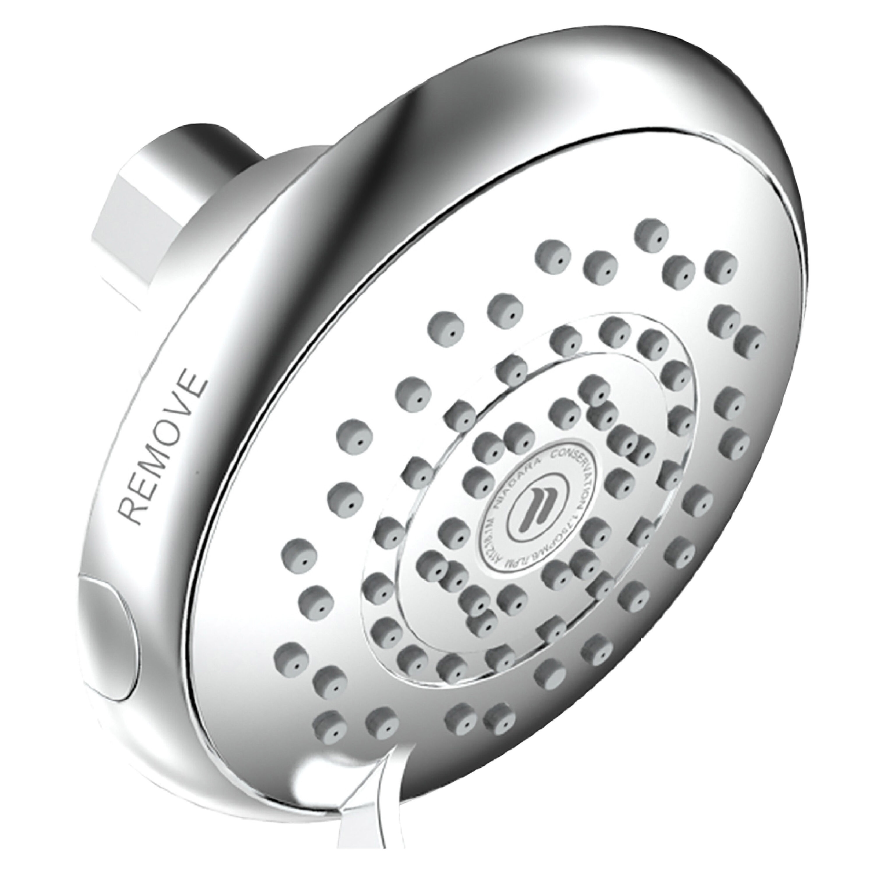 Niagara Conservation N9415CH-L HealthGuard 5.0 -Settings Chrome 4.5-in Round Fixed Rain Shower Head 1.5 GPM