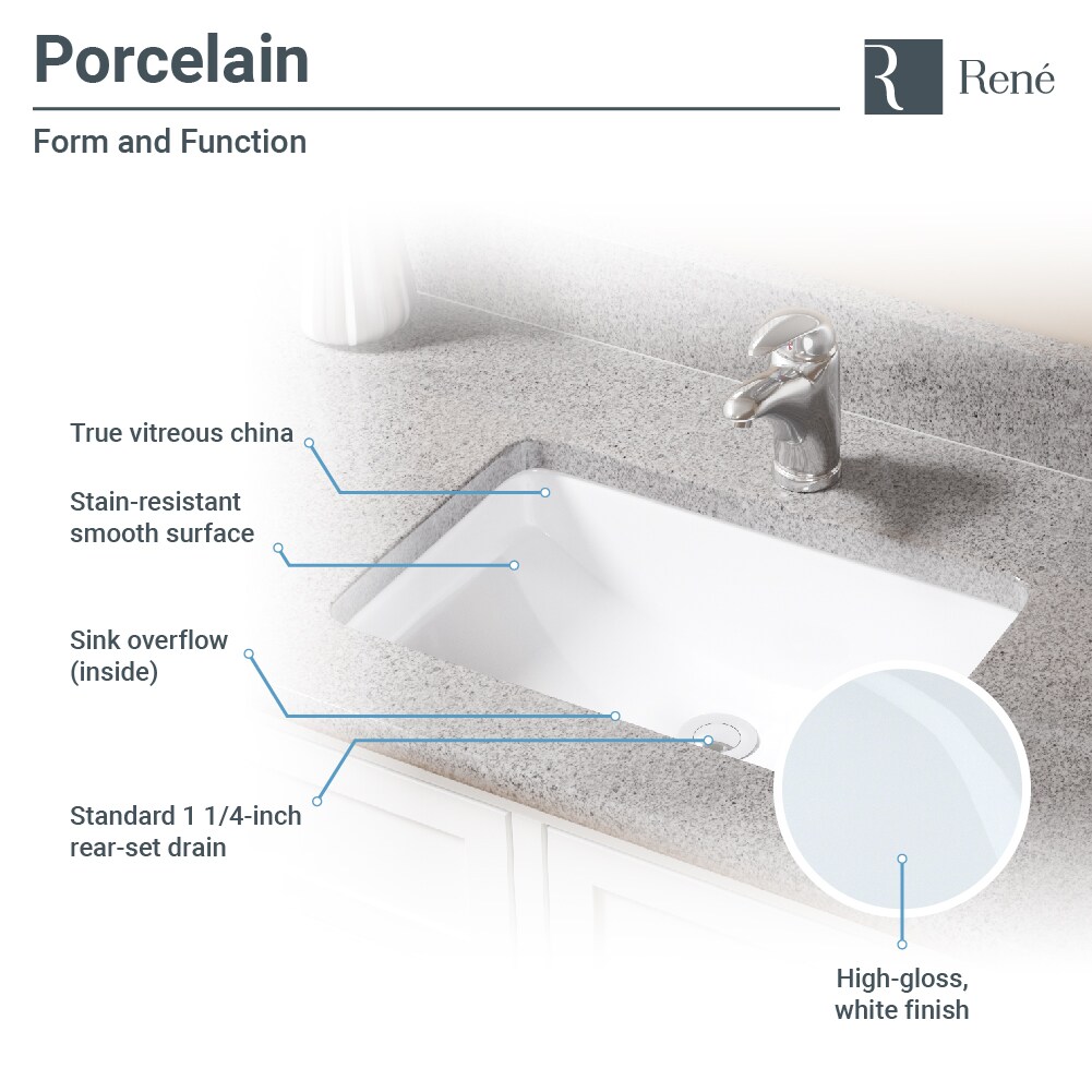 Rene R2-1002-W-PUD-BN Bath-Sink - View #3