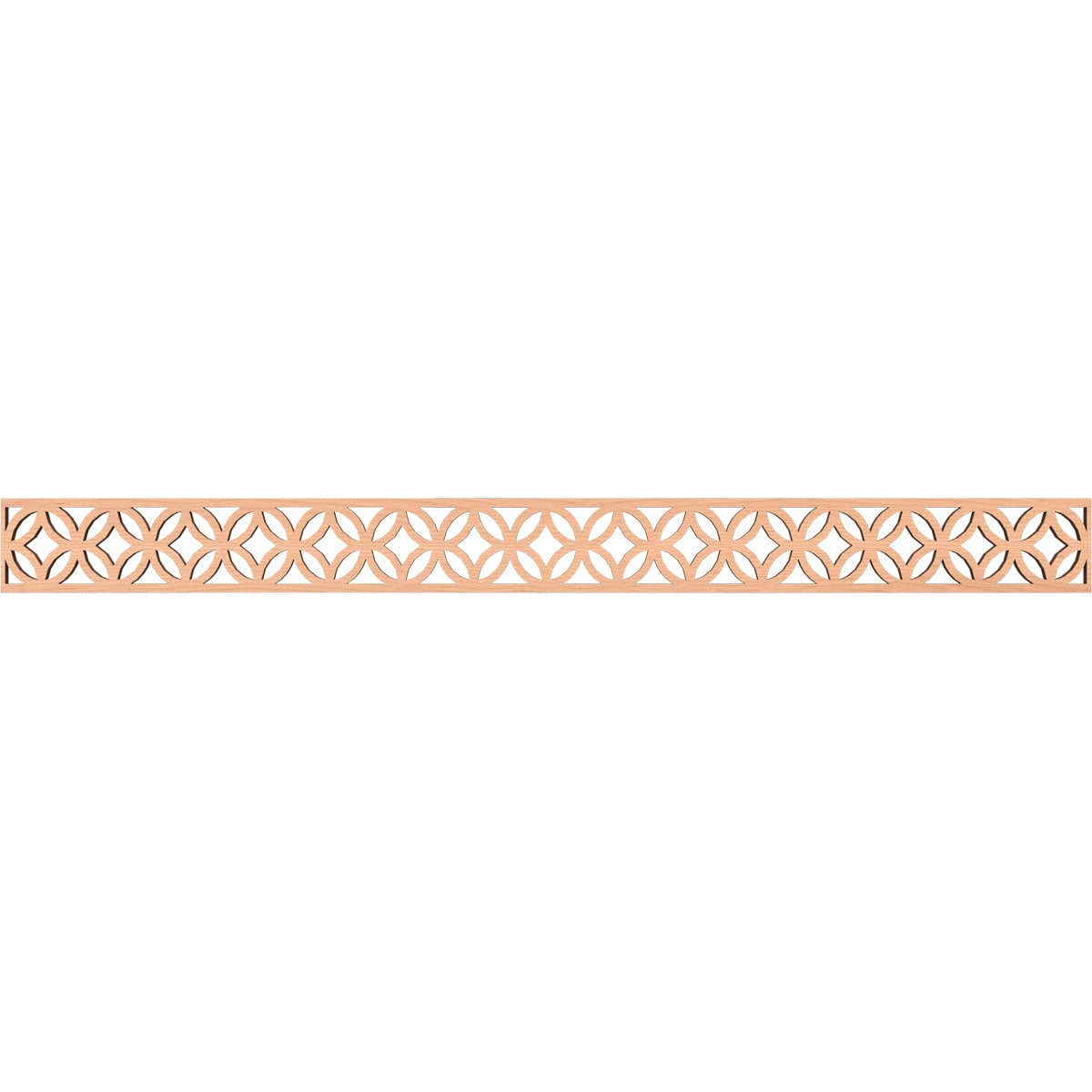 Ekena Millwork MLDB04X46CROAL Crosby Fretwork Flat Trim 4-in x 3.87-ft Alder Brown Unfinished 2155785 Pierced Wall Panel Moulding