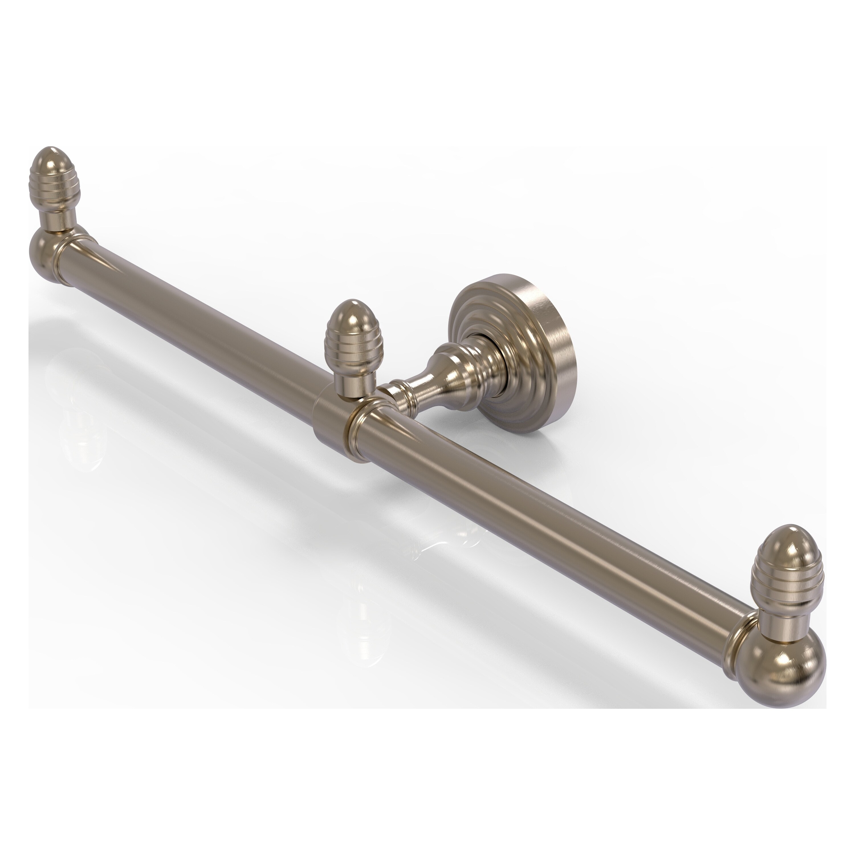 Allied Brass BPWP-HTB-2-PEW Waverly Place 15-in double Antique Pewter Wall mount Double Towel Bar