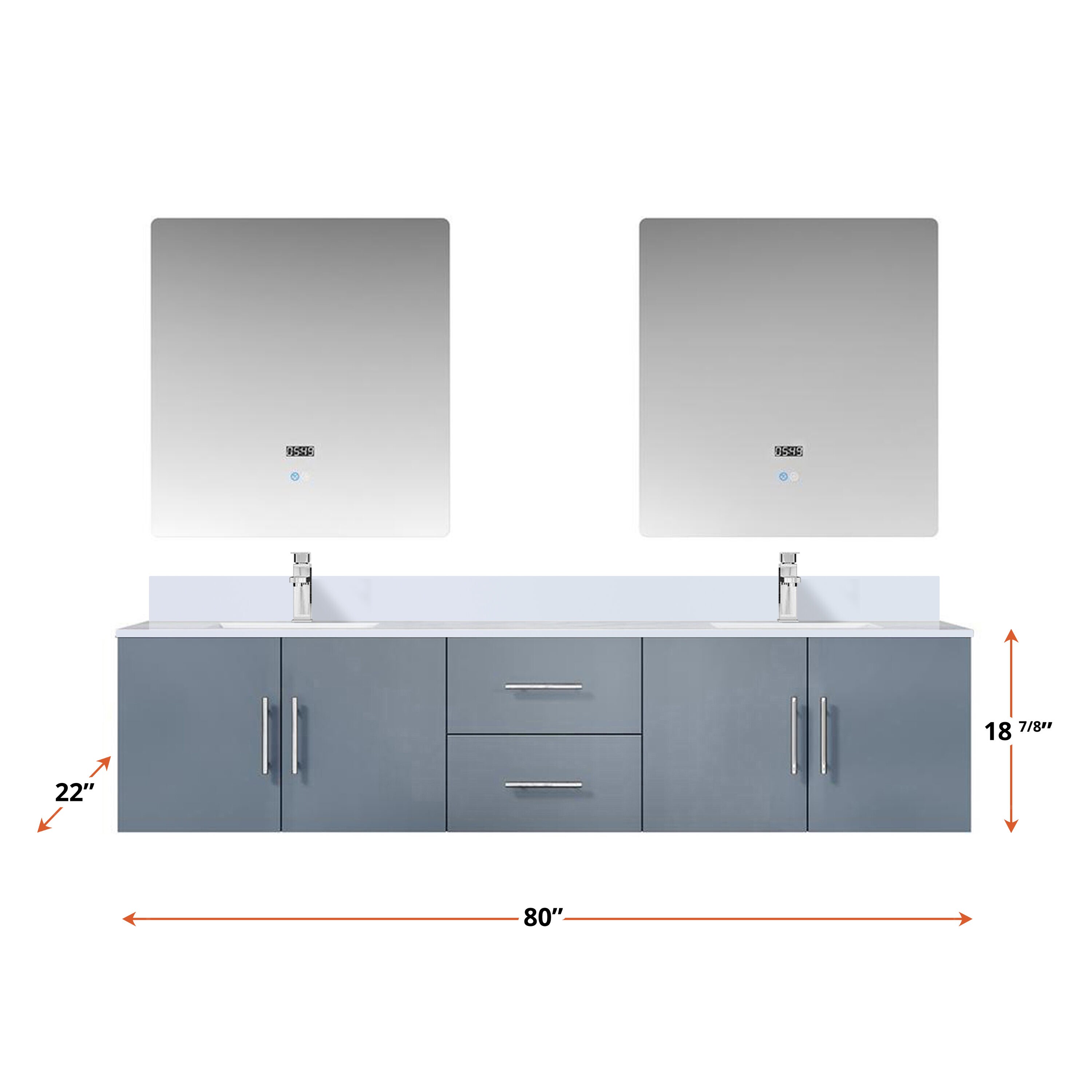 Lexora LVG80DB200 Bath-Vanity-Combo - View #4
