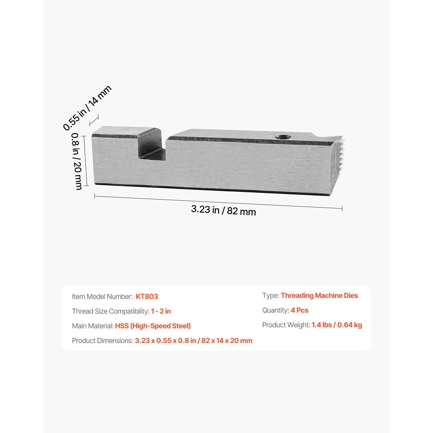 VEVOR SCGSMJMY12IN09644V0 Taps-Dies-Sets - View #7